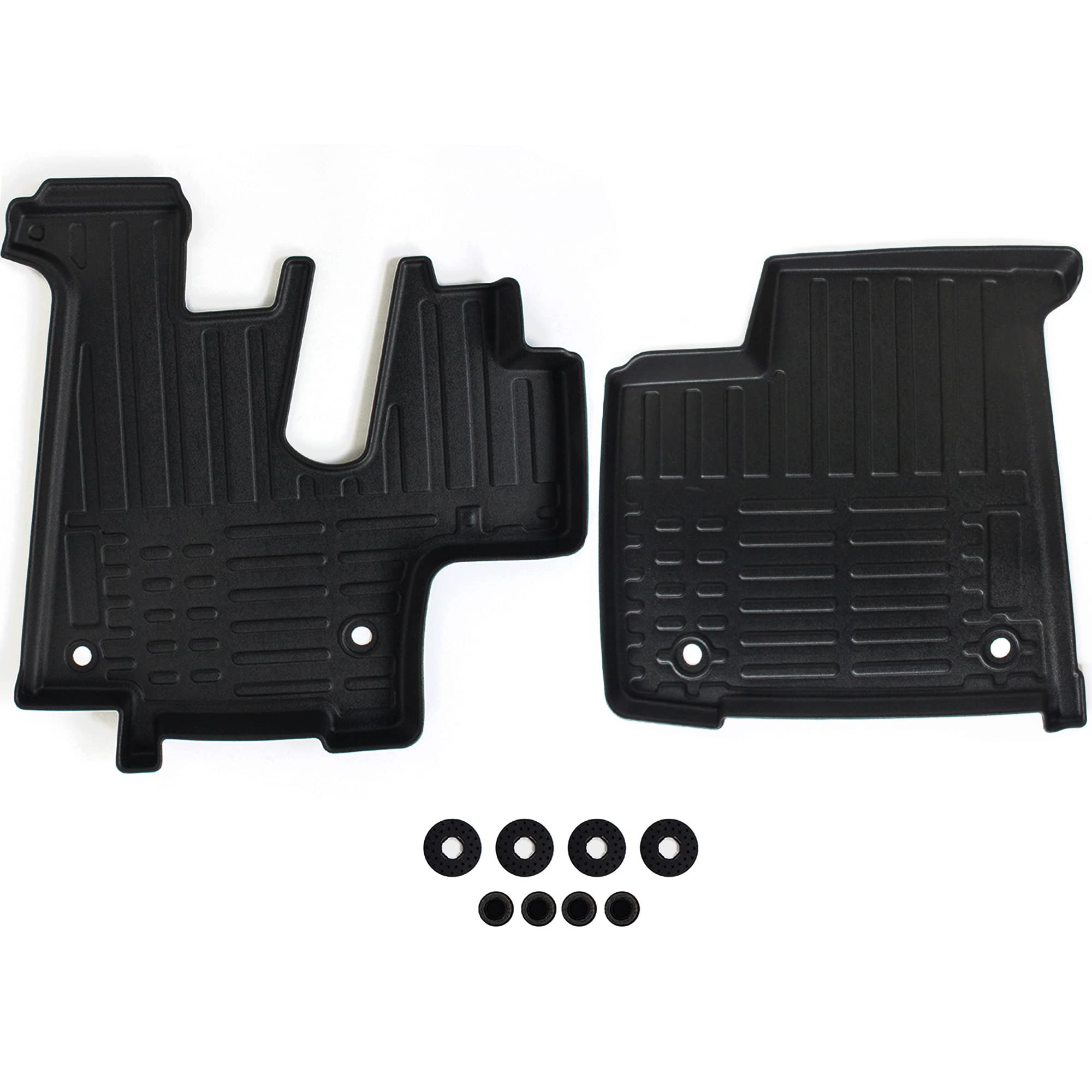 Photo 1 of 5D Floor Mats Compatible with Kenworth T660 T800 T600 T440 W900 - SHINJEW Truck Floor Rubber Liners Custom Fit Kenworth Accessories - 1st Row All Weather Guard Heavy Duty - 2PCS Set