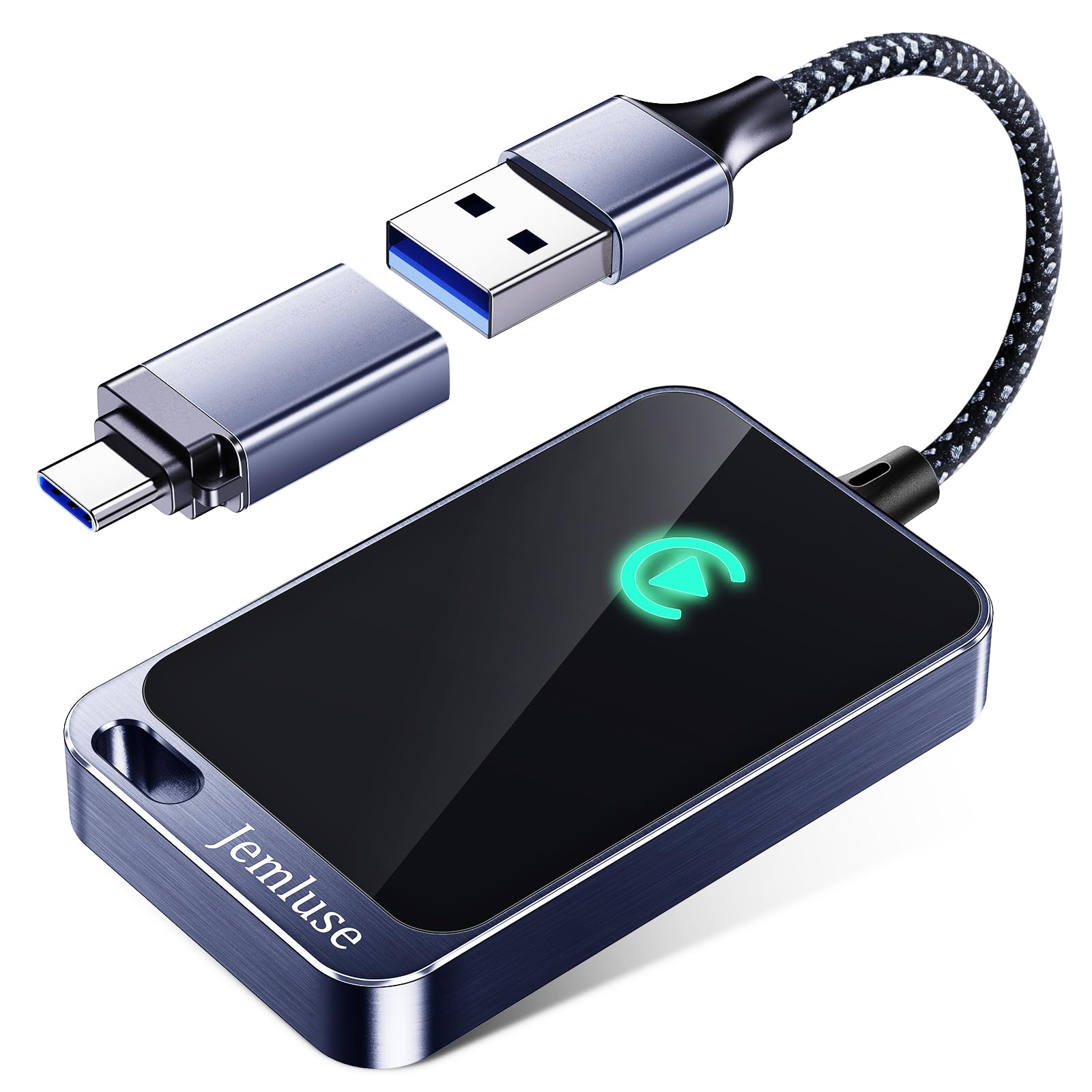 Jemluse Wireless CarPlay Adapter for Apple iPhone - Multi-User Seamless Connection for Convert Wired to Wireless Car Play Adapter - No Latency from iOS 10+ to Screen w/USB C (Gray)ClimatePartner certified