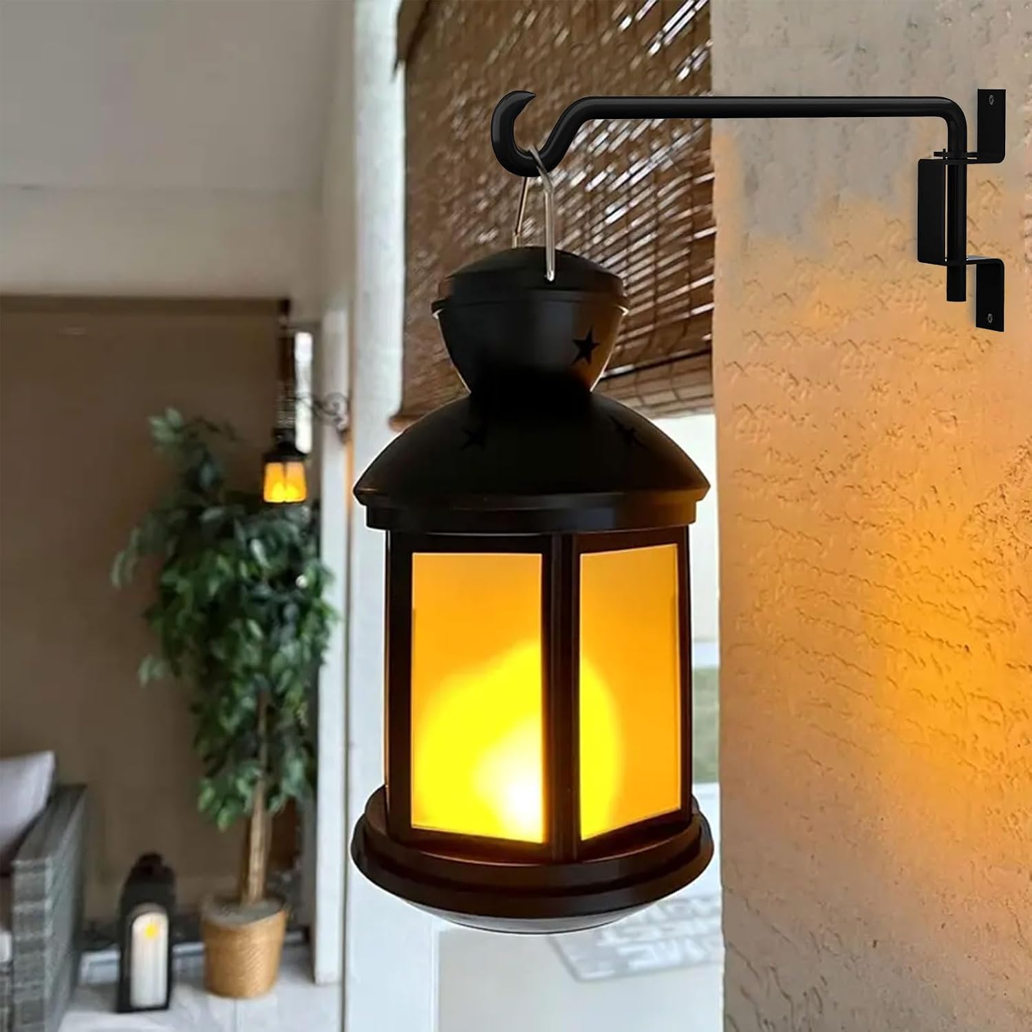 2 Pack 11.5 inch Swivel Plant Hanger Hook Indoor Outdoor, Rotatable Plant Wall Hooks, Hanging Brackets for Hanging Flower Basket, Bird Feeder, Wind Chimes