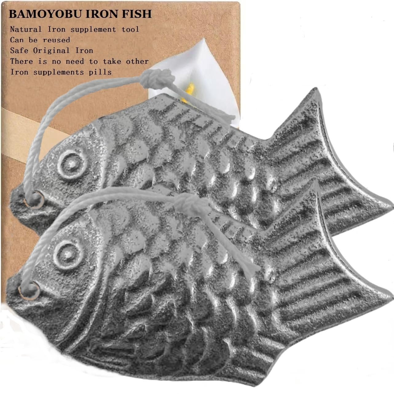 Iron Fish 2er-Pack, fügen Sie natürliches Eisen zu Nahrung und Wasser hinzu, perfekt für Veganer, Sportler, schwangere Frauen und Kinder, bekämpfen Anämie und Eisenmangel, sicheres Geschenk für