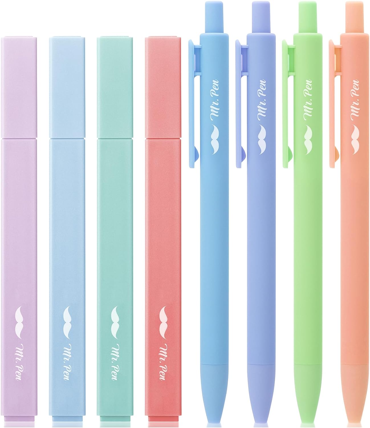 Mr. Pen- Aesthetic Highlighters and Gel Pens, 8 Pack, Assorted Color Highlighters, Colorful Ink Gel Pens, Highlighter Pens, Cute Highlighters, Gel Pens Mr. Pen- Aesthetic Highlighters and Gel Pens, 8 Pack, Assorted Color Highlighters, Colorful Ink Gel Pens, Highlighter Pens, Cute Highlighters, Gel Pens