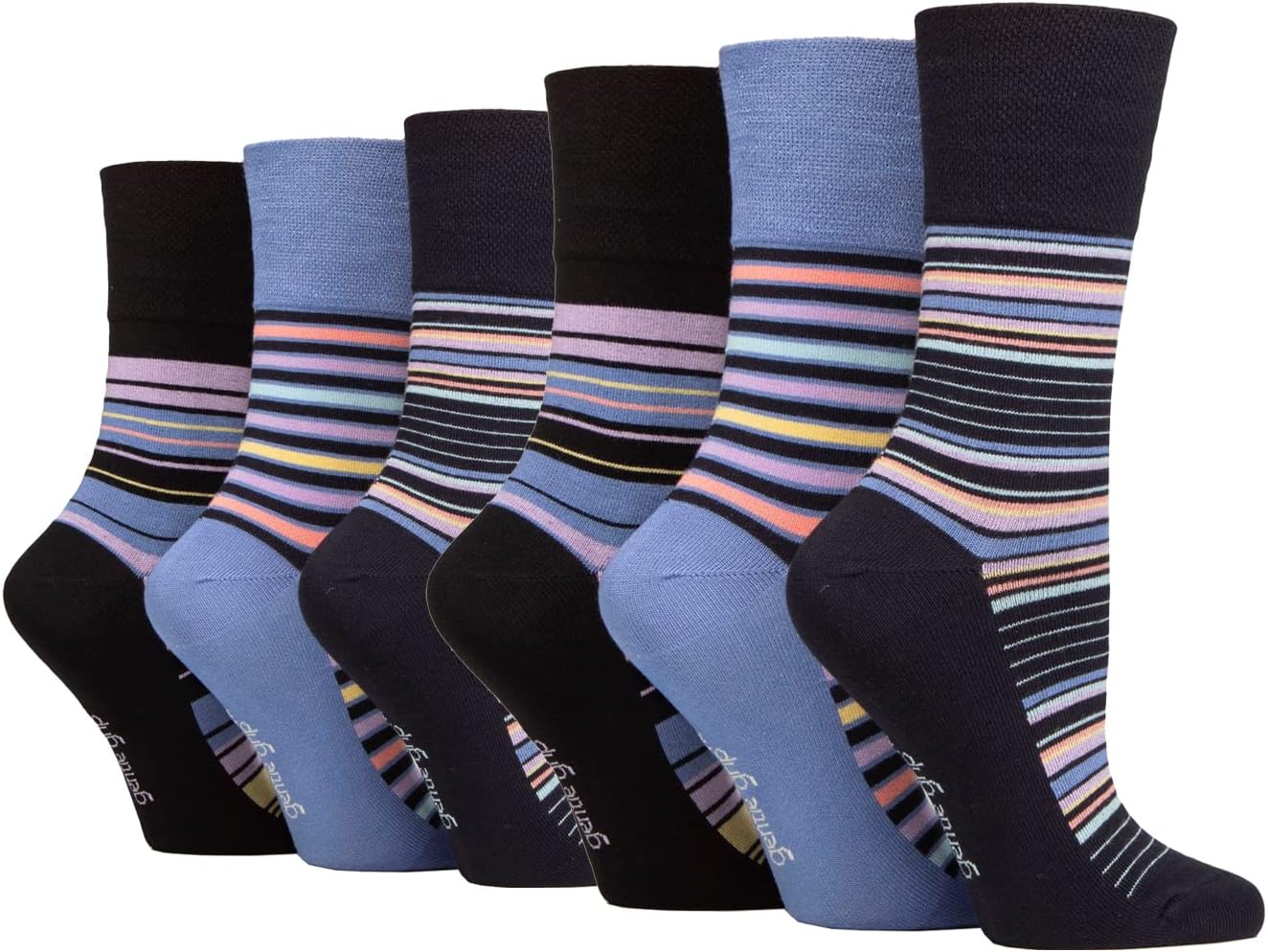 SOCK SHOP GENTLE GRIP6 Pairs Ladies Sockshop Diabetic Gentle Grip Socks 4-8 UK, 37-42 EUR see variations