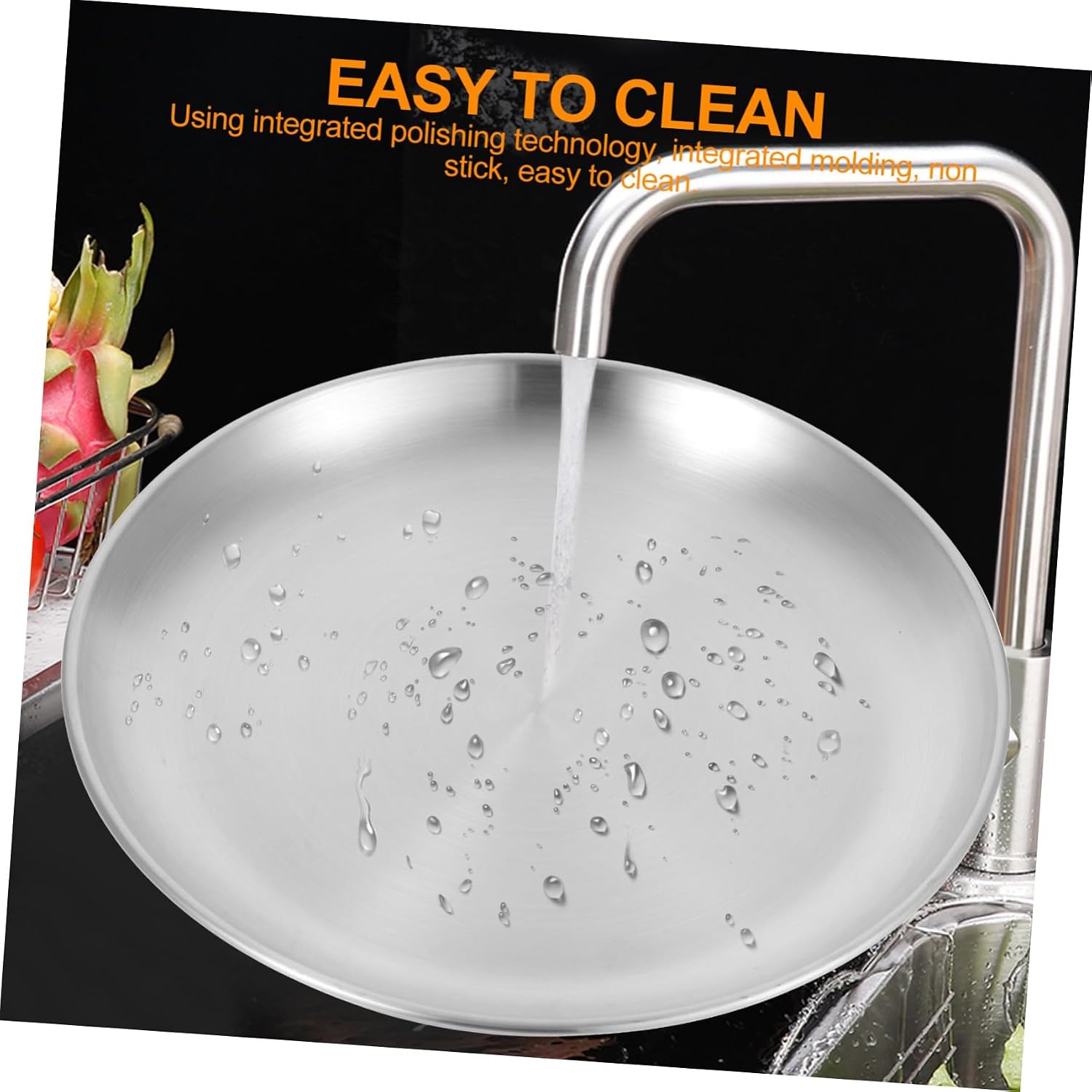 Kichvoe Round Stainless Steel 9 Inch Pizza Pan