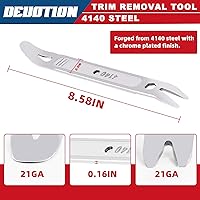 Vista 2 de Herramienta de extracción de doble cabeza 4140, herramienta de extracción de molduras, herramienta de extracción, kit de herramientas de extracción