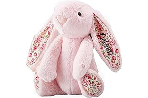 Personalized Small Flower Plush Bunny Toy
