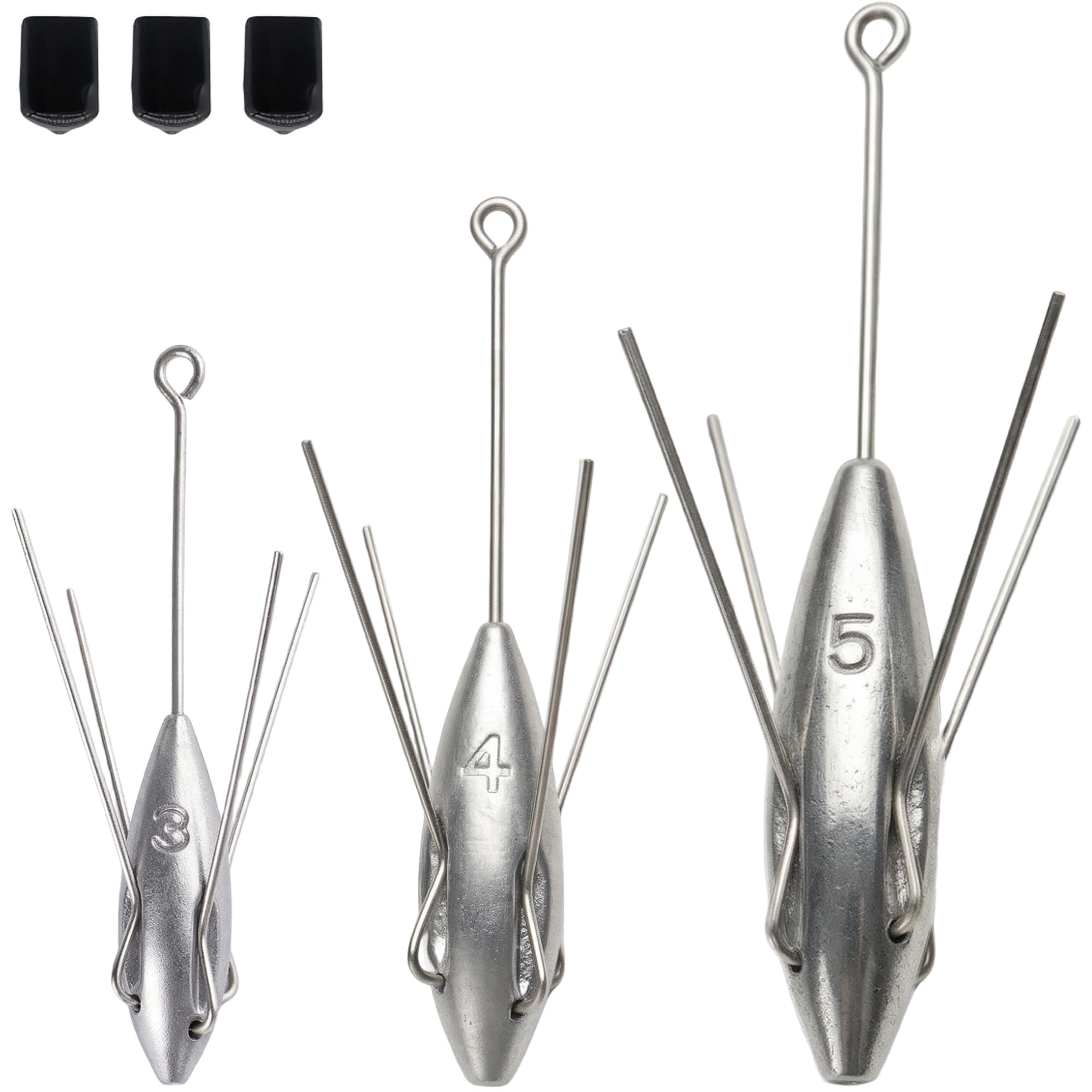 Sputnik - Set di piombi per pesca a forma di ragno, 3/6 pezzi, resistenti a coda lunga, per forti correnti e casting in spiaggia, set di attrezzatura in lega di piombo
