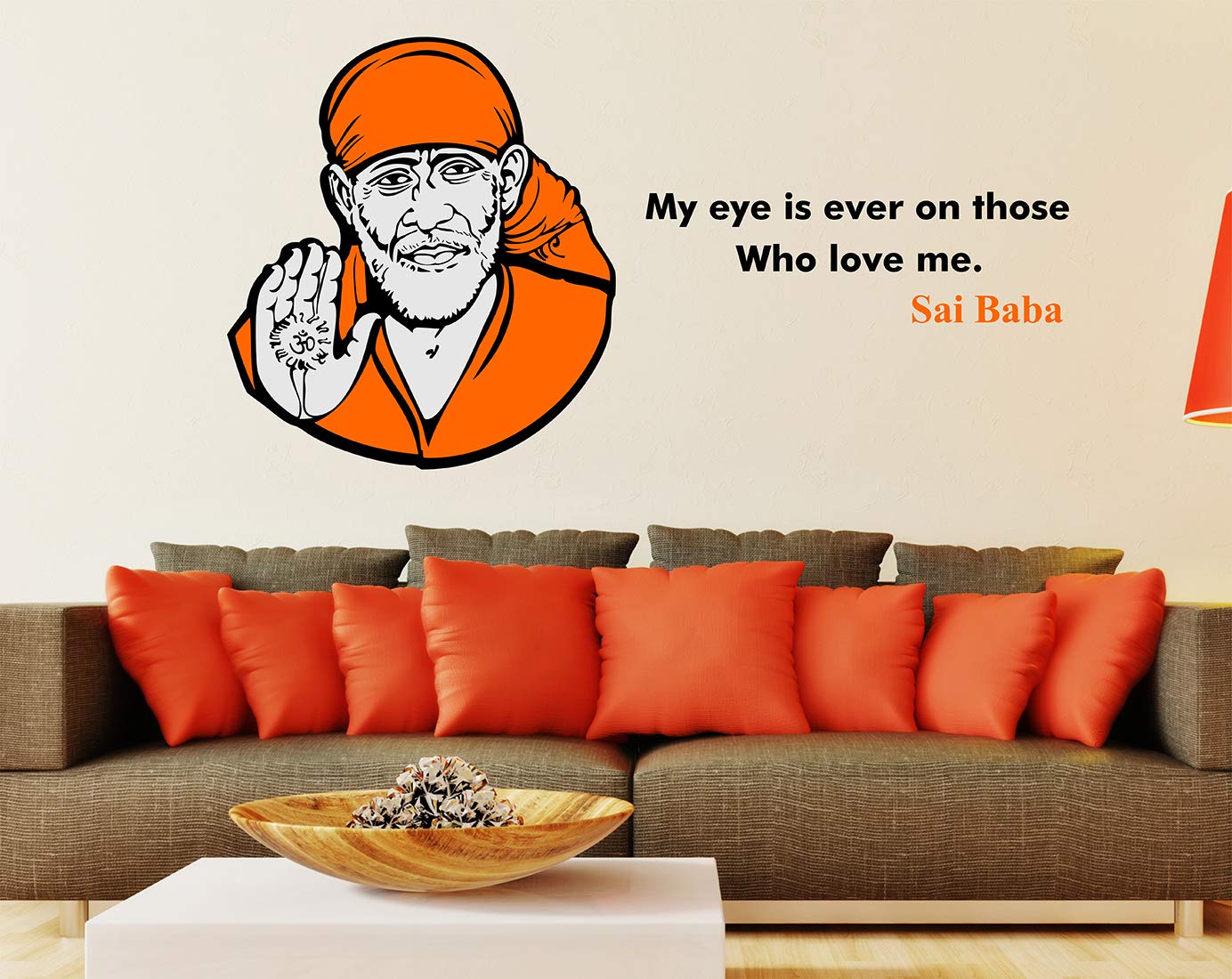 Wallstick Sai Baba Wallsticker (Vinyl 100 cm x 50 cm)