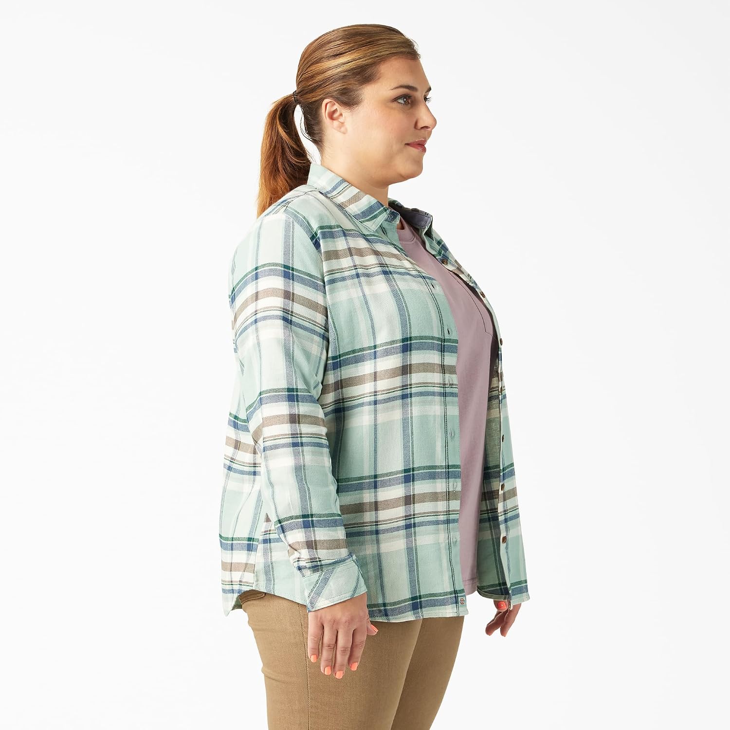 Dickies Womens L/S Plaid Shirt-Plus