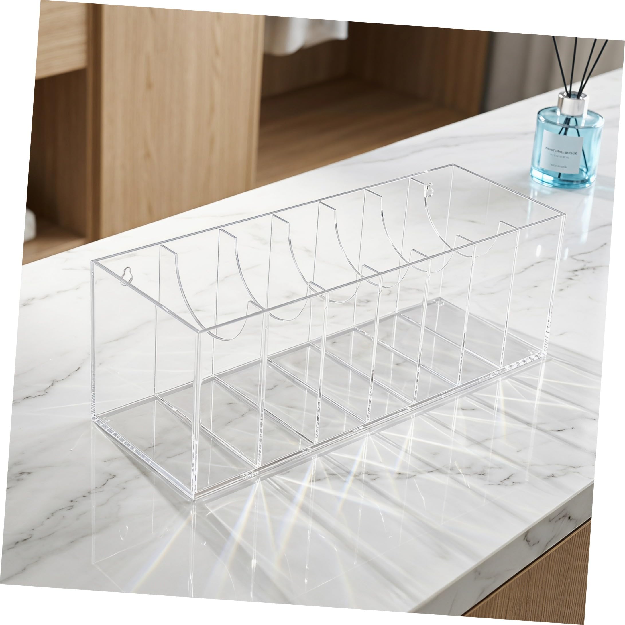 PRETYZOOM Scatola Organizer per Cinture in Acrilico Trasparente con 7 | Coperchio Removibile, Protezione Dalla Polvere, Design Espositivo, per Armadio e Vetrine