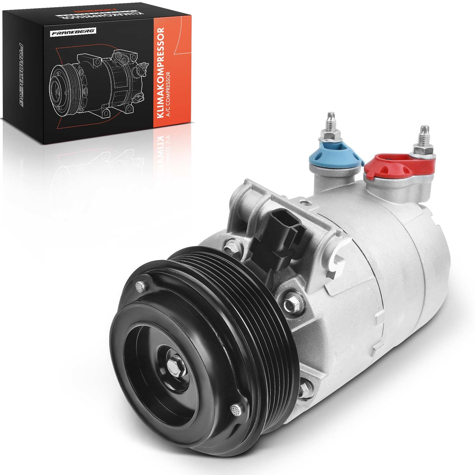 Frankberg Air conditioning compressor with clutch Petrol Compatible with S-Max WA6 Mondeo IV BA7 S60 II 134 V60 I 155 157 Galaxy WA6 Freelander 2 FA 9G9N19D629LDincl. pre-mixed oil