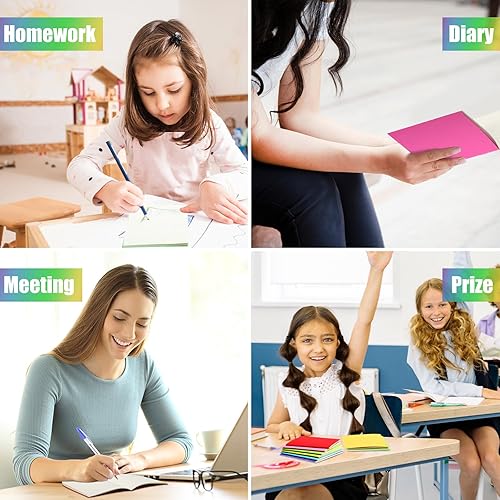 Miniatura 5 de Thenshop Paquete de 300 cuadernos pequeños a granel, bloc de notas sin forro, cuadernos de bocetos en blanco, cuadernos de bocetos para niños,