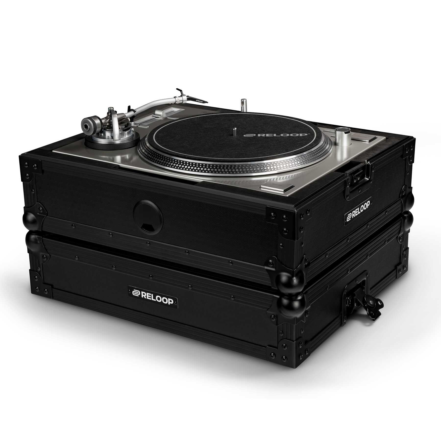 Reloop Premium Turntable Case - Plattenspieler Case mit Butterfly-Verschlüsse, robuste Konstruktion, komfortabler Tragegriff, schwarz