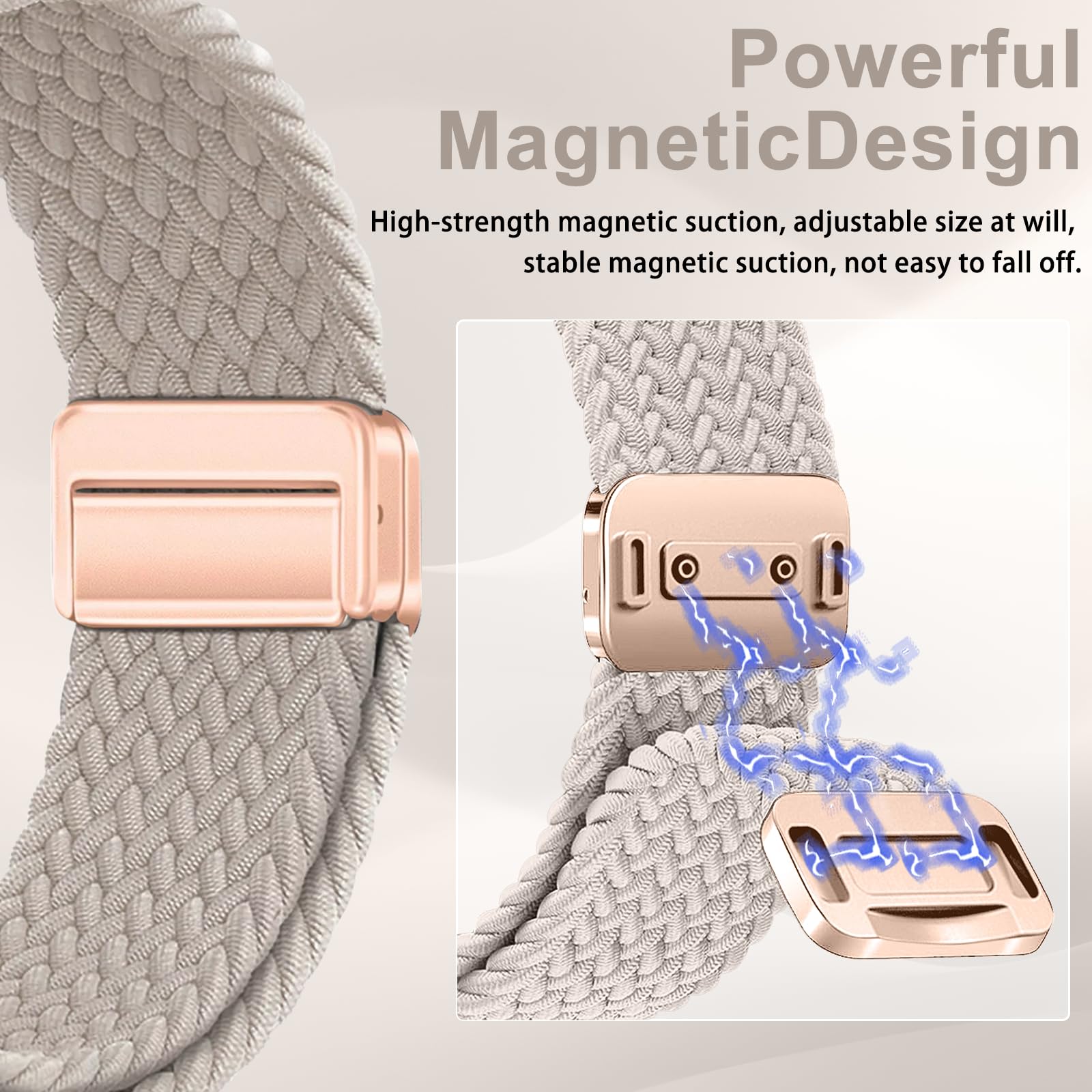 20 Mm Nylon-Armband Für Garmin – Elastisch, Magnetisch, Für Forerunner 570, Vivoactive 6 & Mehr