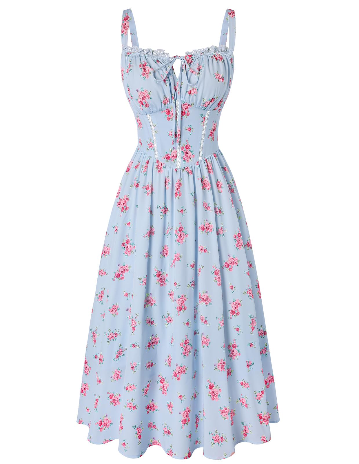Scarlet Darkness Women 2026 Floral Corset Dress Summer Milkmaid Sundress