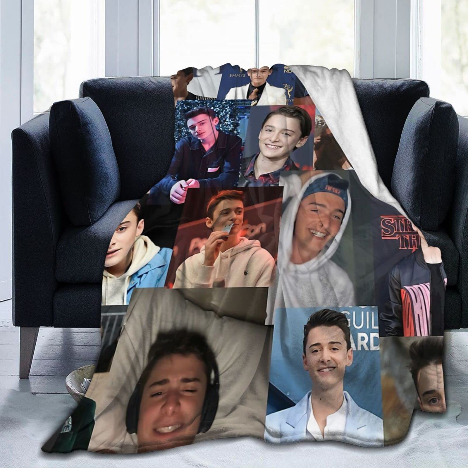 YINGD Noah Schnapp Fashion Blanket Plush Bed Couch Blanket Blanket Digital Printed 125CM X 100CM