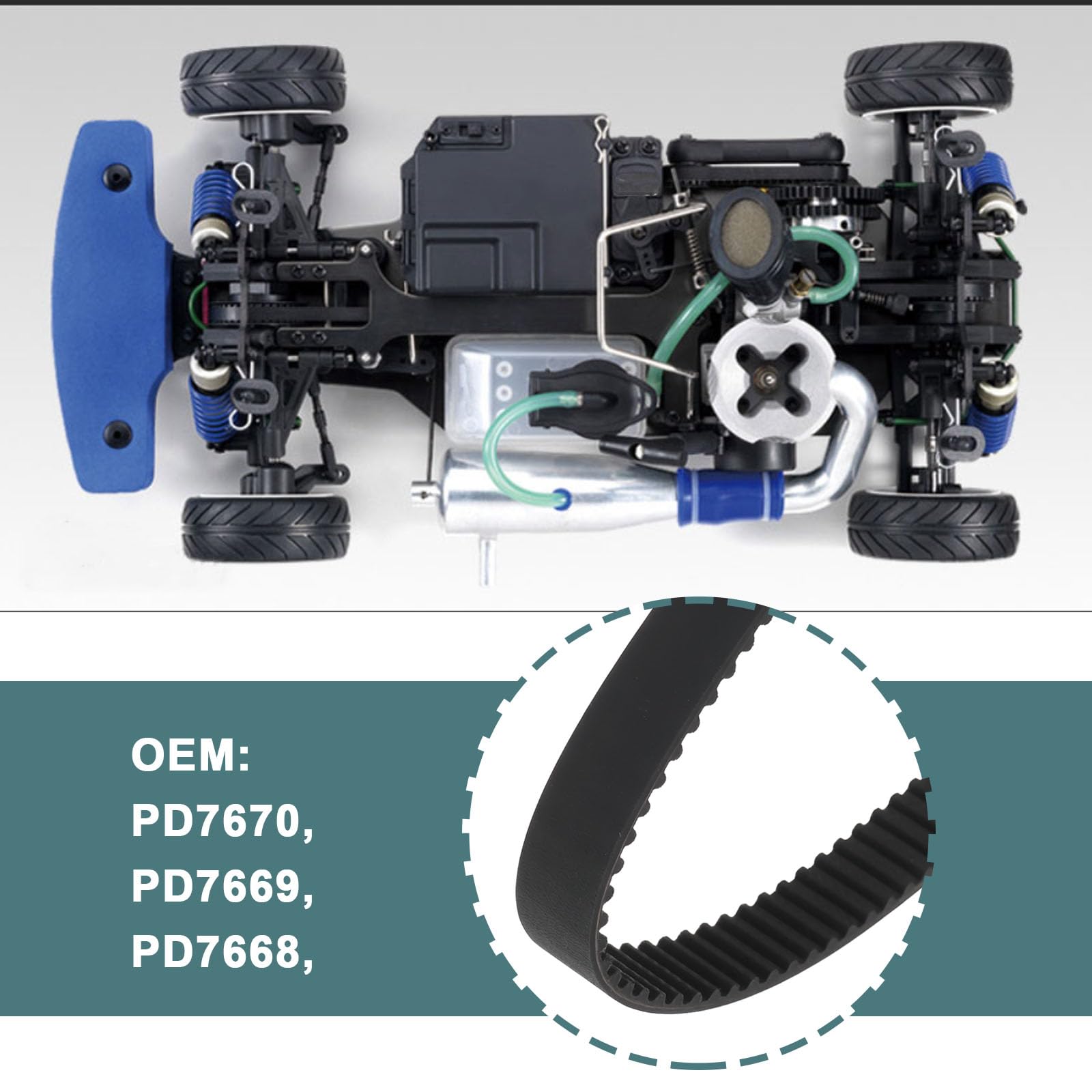 Briny River 3pcs RC Car Belt PD7670 PD7669 PD7668 Compatible with Thunder Tiger TS4N - Image 2