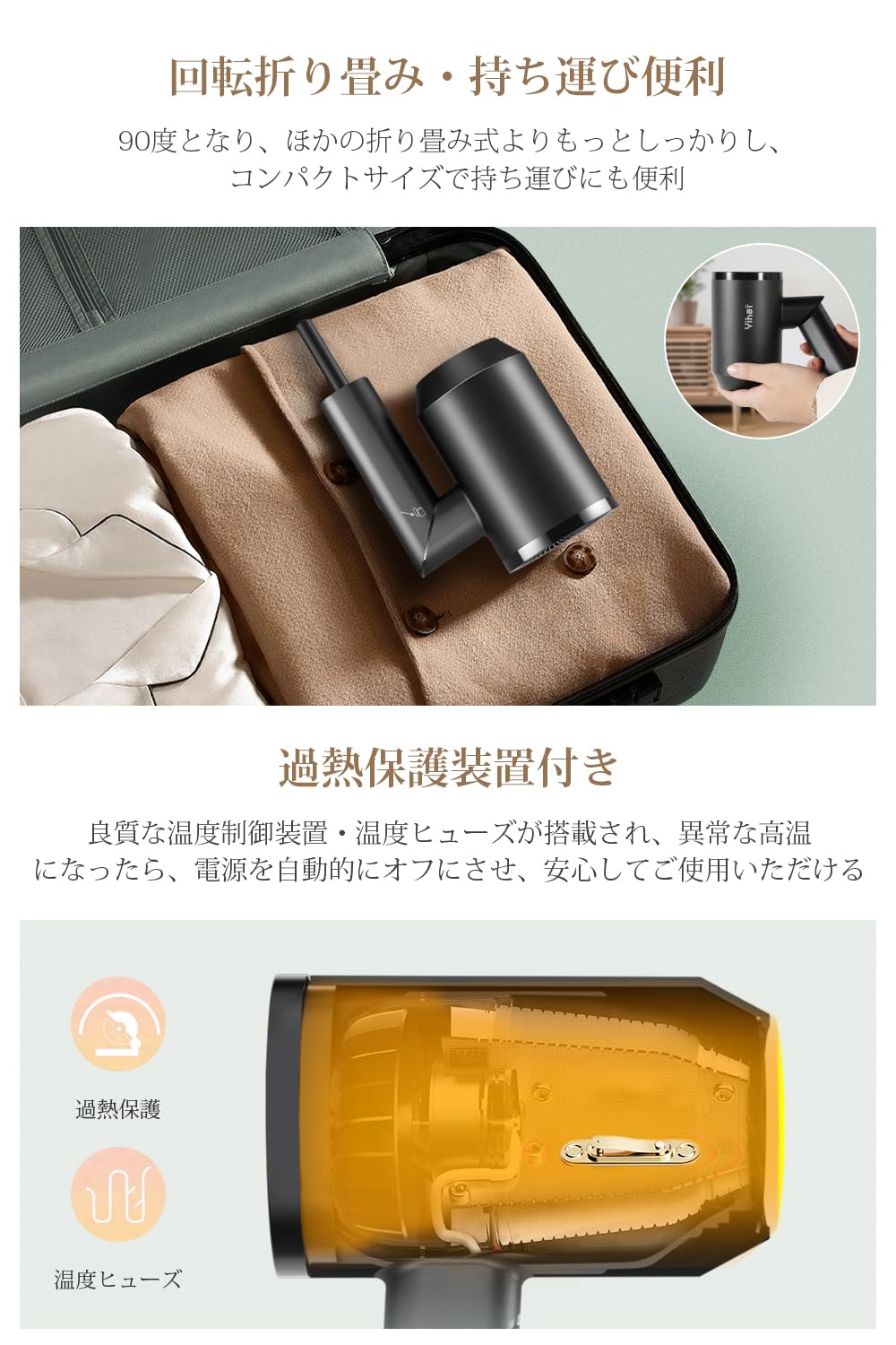 Amazon | ヘアドライヤー 1500W 大風量 速乾ドライヤー 【高濃度