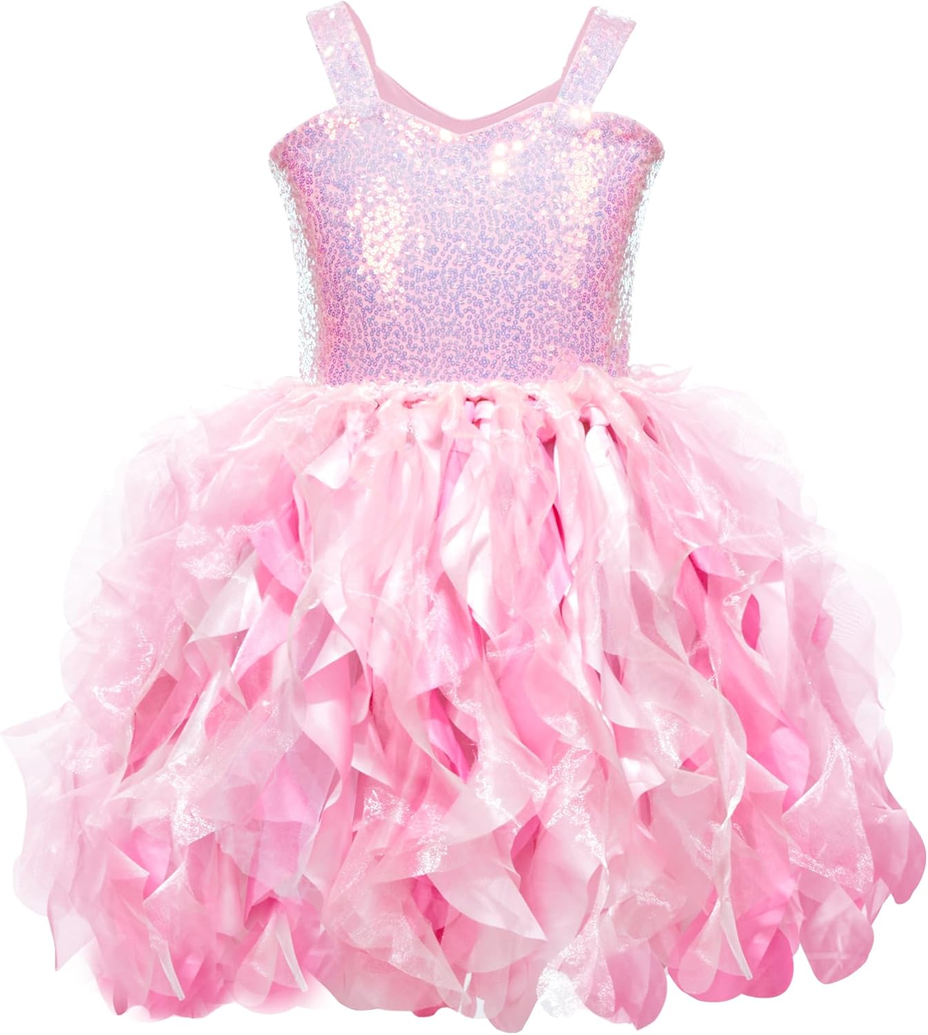 HB HBB MAGIC Tutu Sparkly Sequin Dress Girls Toddler Prom Birthday Party Formal Fancy Pink Dresses