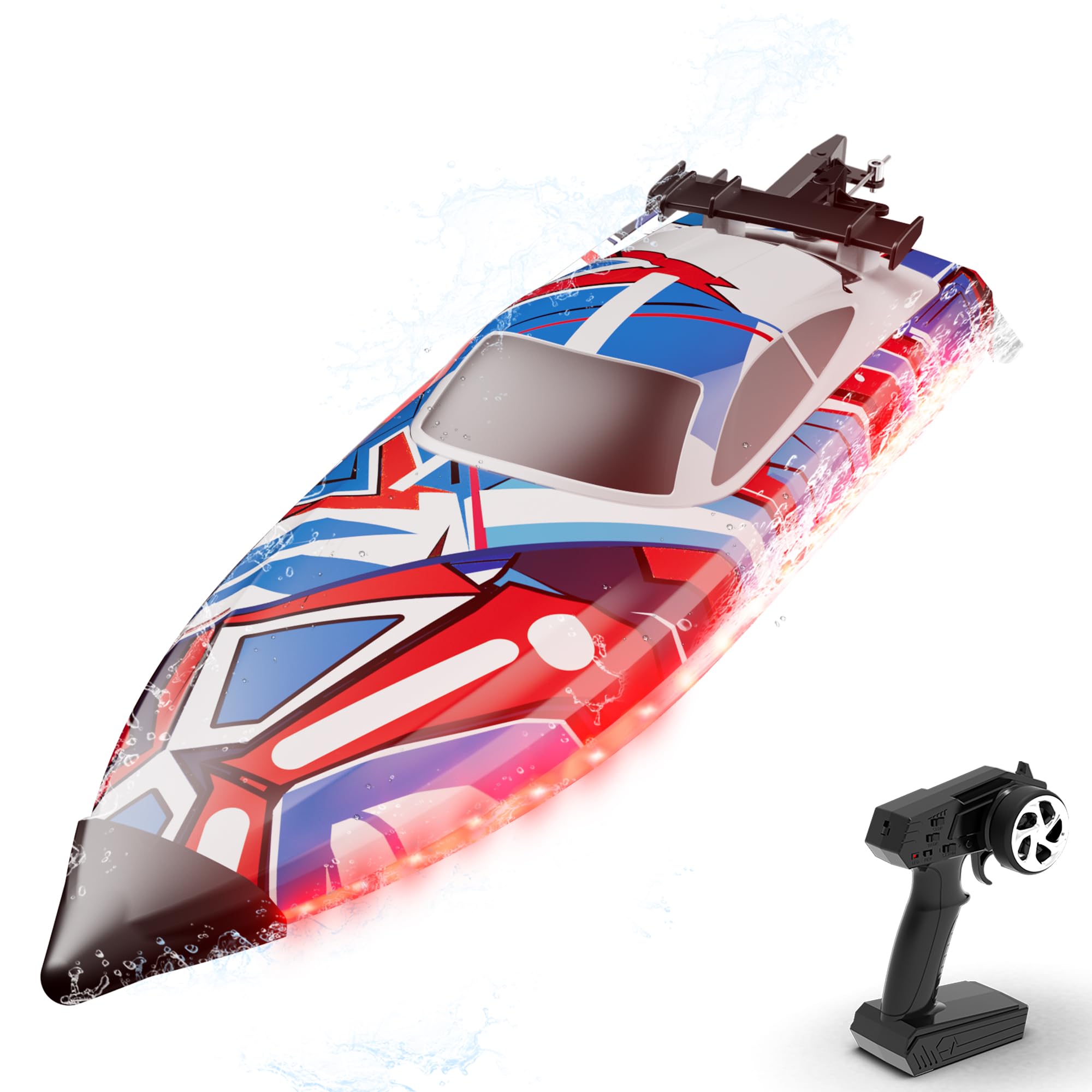 volantexrc Brushless RC Boats for Adults, 35+MPH Fast Remote Control Boat for Lakes, Full Proportional Boats High Speed RC Boat for Adults (79706)