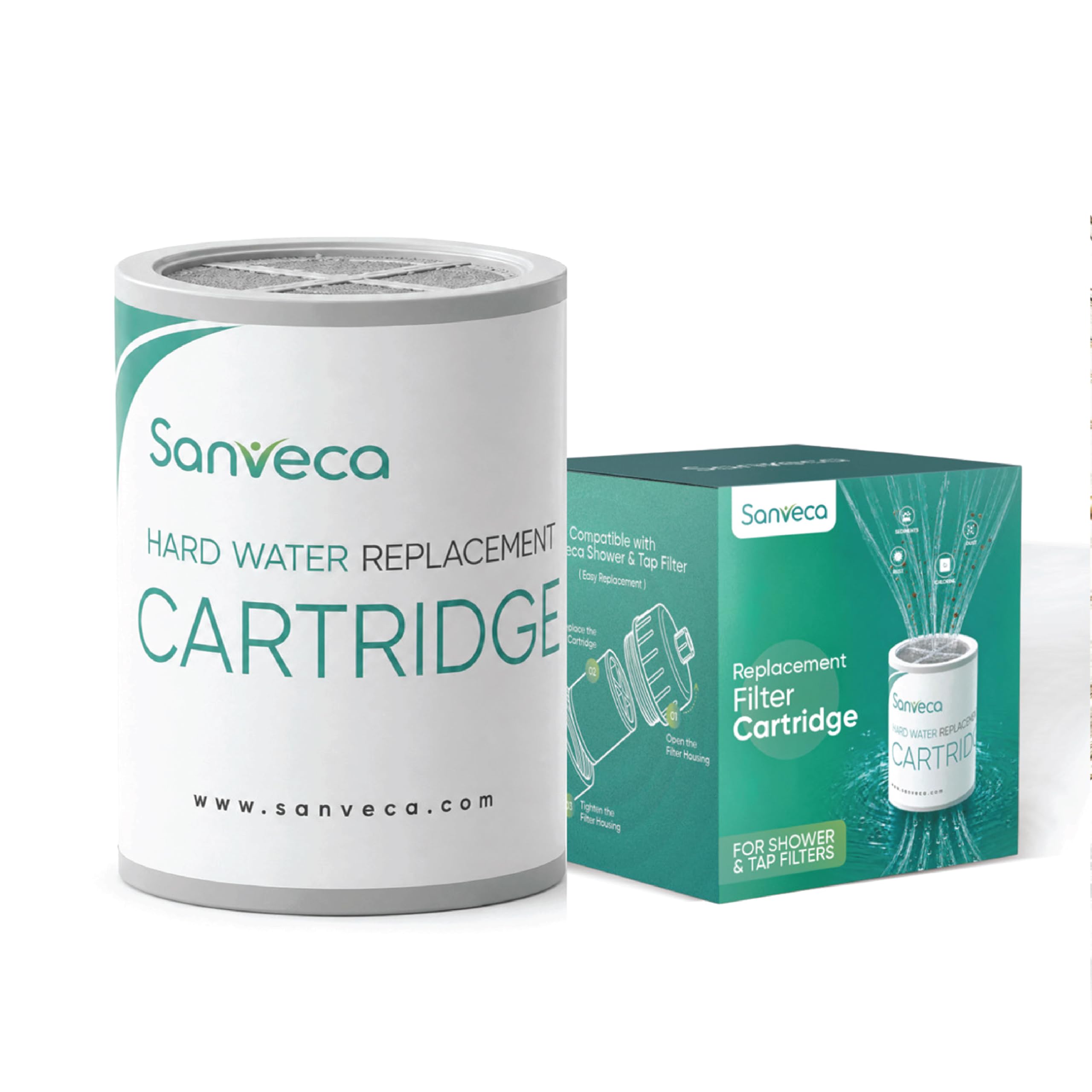 Sanveca Shower Filter - Hard Water Reduction -1