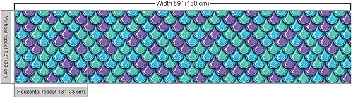 Miniatura 247 de Ambesonne The Yard - Tela de hibisco de flores tropicales en tonos de la vida real, tela decorativa para tapicería, cestas de almacenamiento