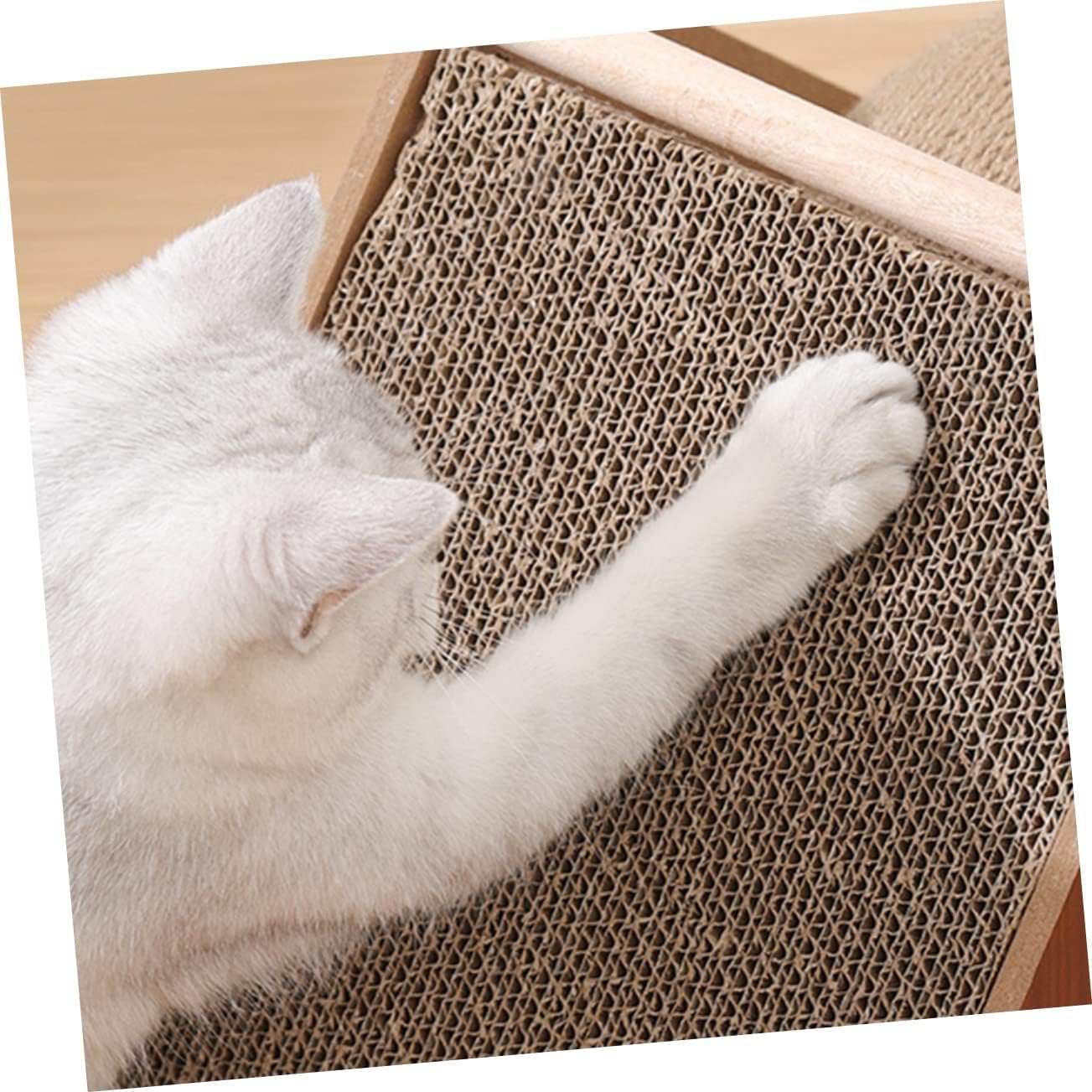 GALPADA Scratching Board Cat Scratcher Toy Stable for Indoor Cats and Portable Kitten Scratch Board for Fun and Comfort