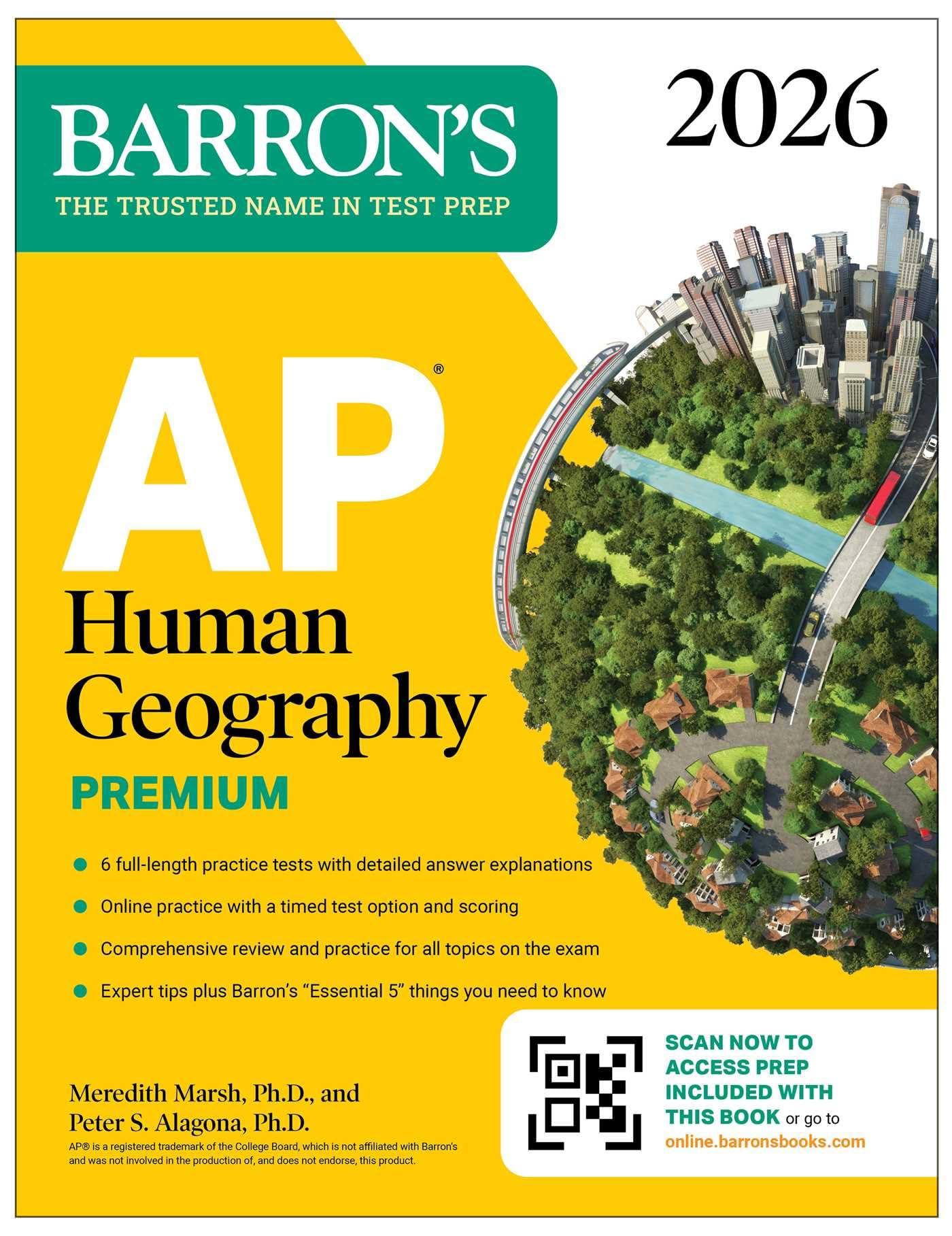 AP Human Geography Premium, 2026: Prep Book with 6 Practice Tests+ Comprehensive Review + Online Practice (Barron's AP Prep)