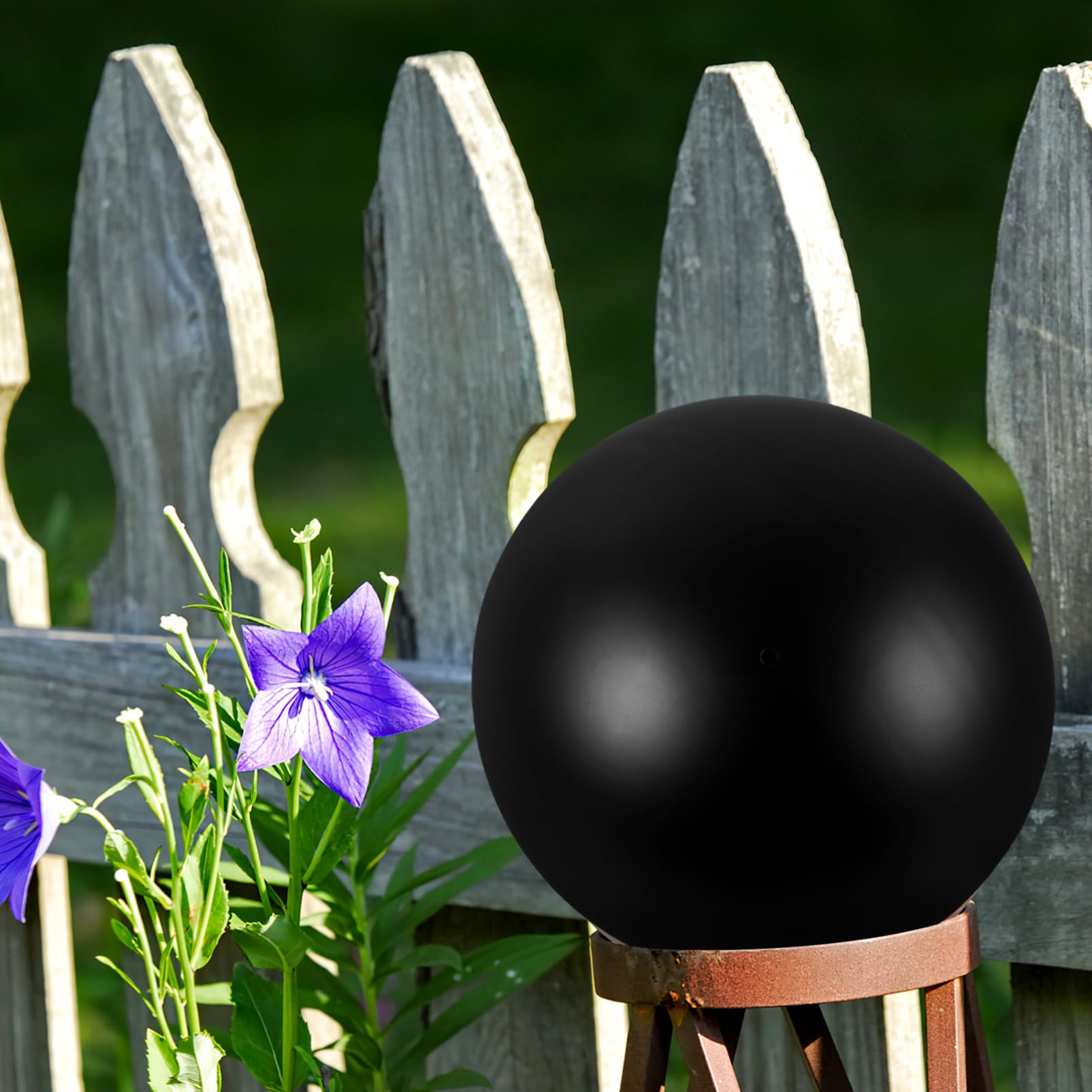 Alipis Boule De Jardin Acier Miroir Réfléchissant Ornement Décoratif Extérieur Globe De Regard Noir Mat pour Espace