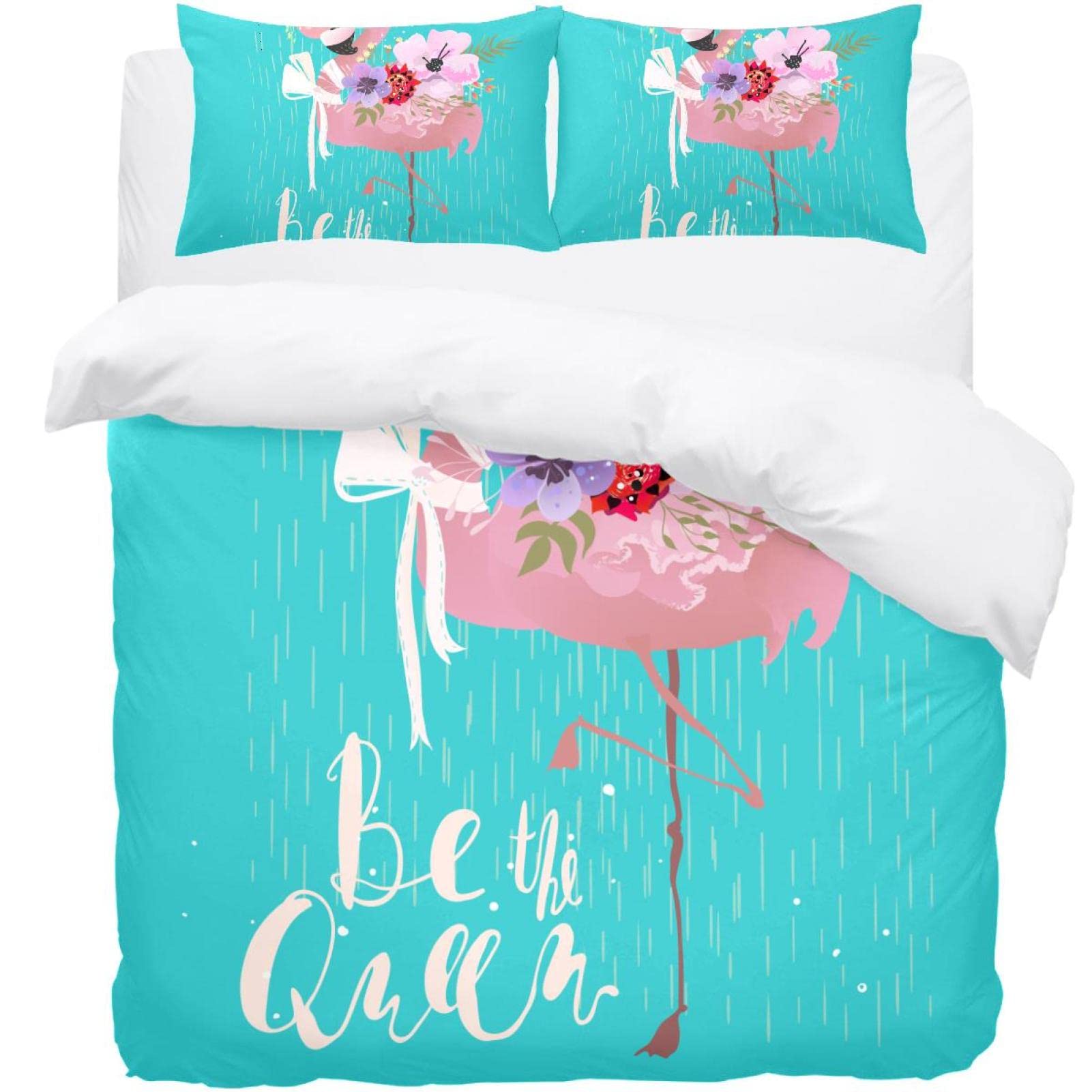 Parure de lit super douce à motif flamant rose pour un confort absolu