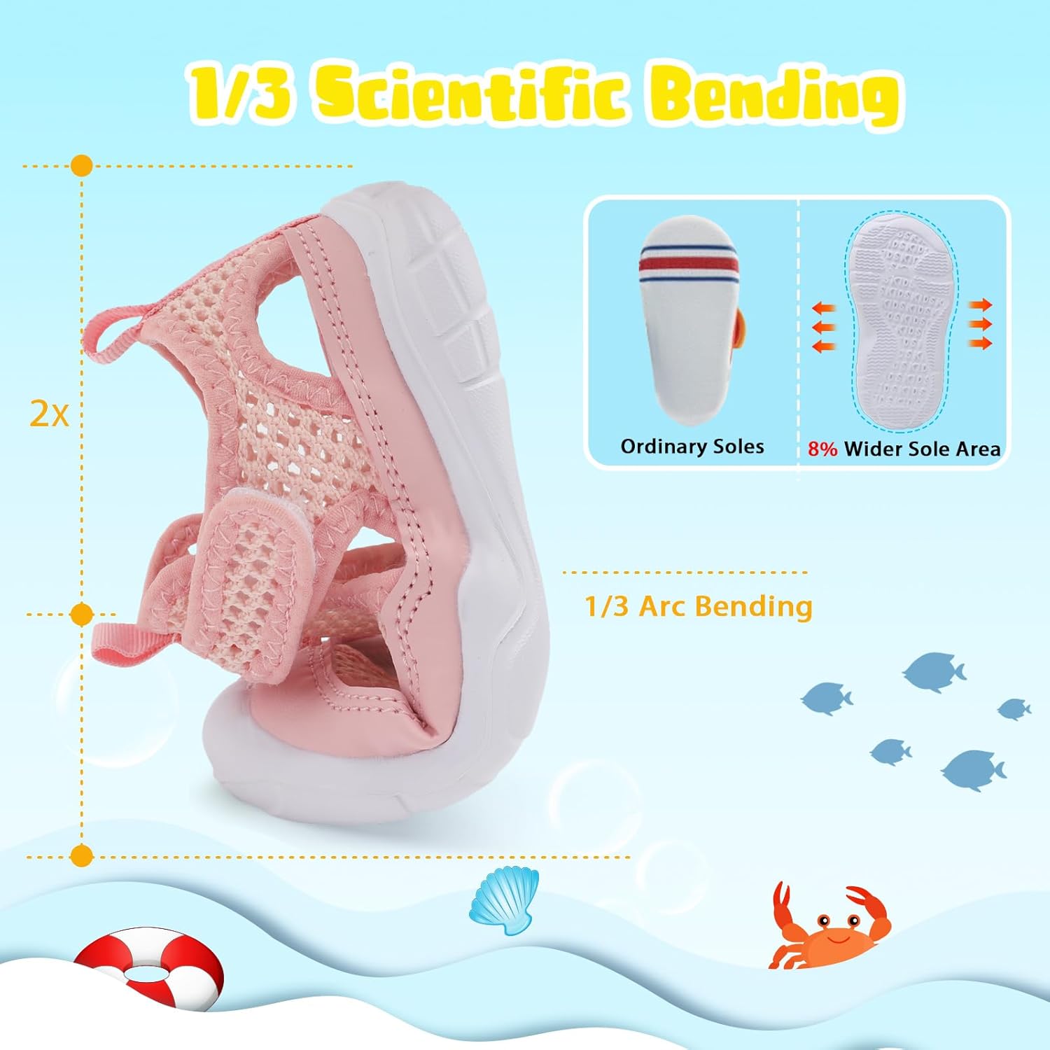 BARERUN Kids Water Shoes Boys Girls Barefoot Aqua Socks for Swim Surf Pool Beach Sport Lightweight Breathable Sandal Athletic Slip-On Sneaker for Toddler Outdoor Indoor - Image 6