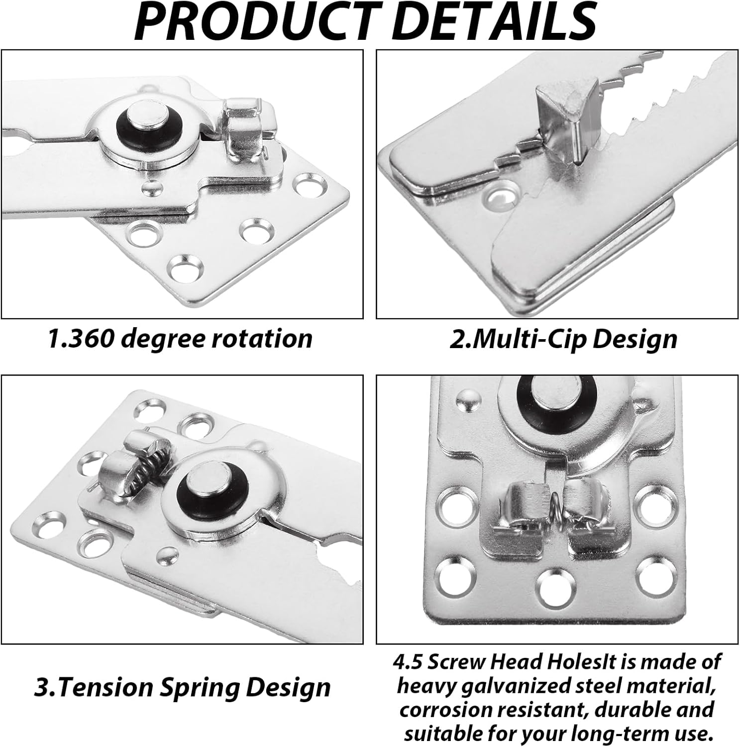 10 PCS Sectional Couch Connectors, Galvanized Iron Sectional Sofa Connector, Furniture Connectors Clips Sectional Couch Connector Clamps for Sectionals with 80pcs Screws (6 Inch x 2.2 Inch)