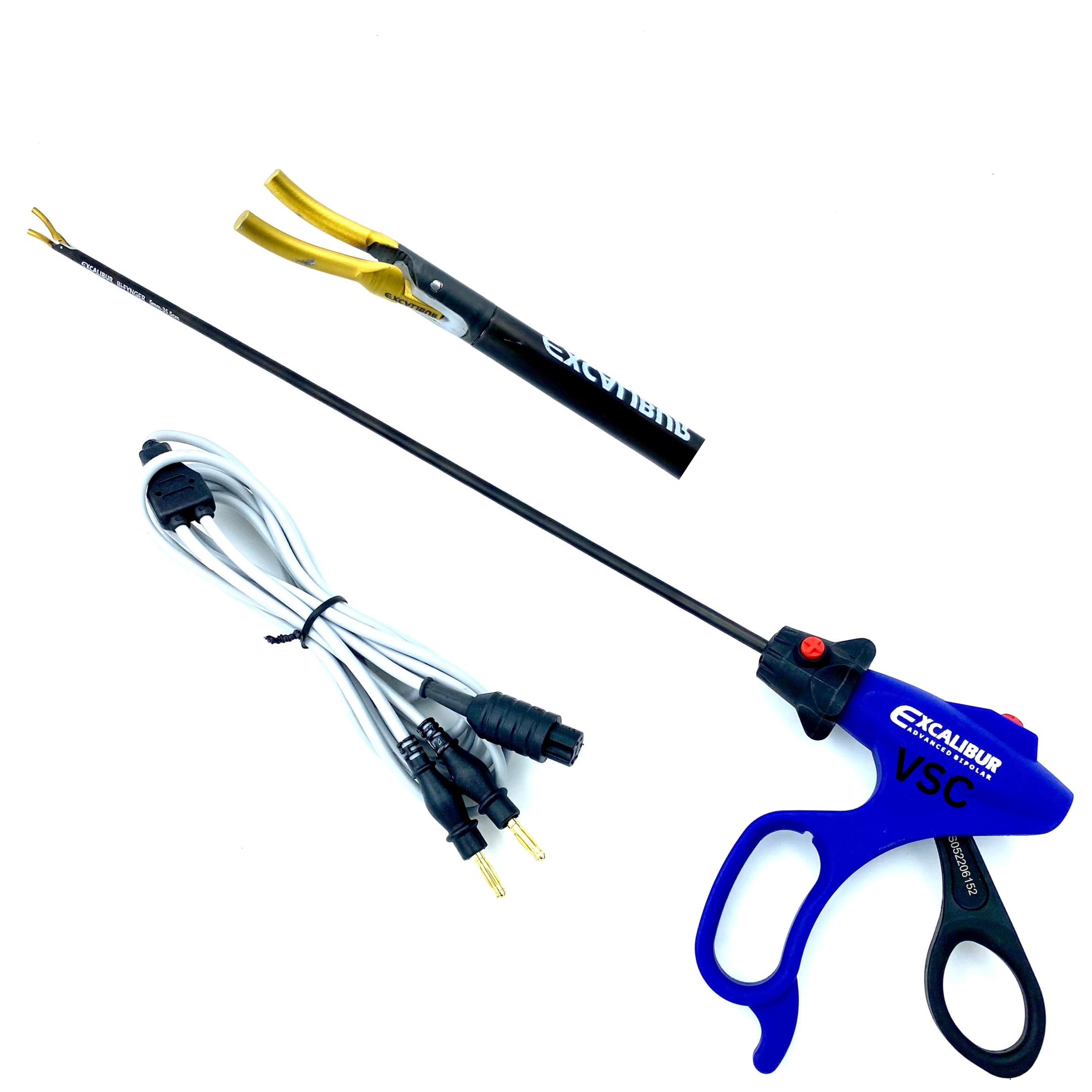 VSC Laparoscopic Excalibur Advance Bipolar Bi-FYNGER Vessel Dissector Sealer And Cutter 5mm/35.5cm Jaw (Curved) Laparoscopy Endoscopy Surgery Surgical Instrument 1Set