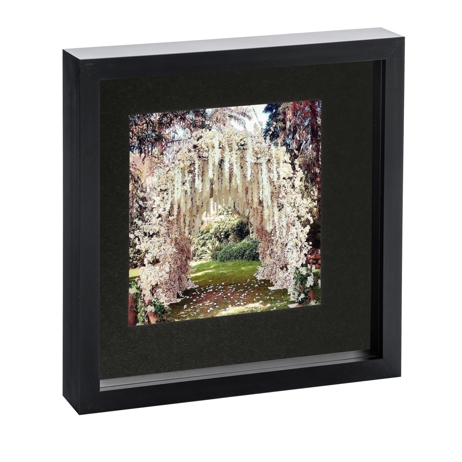 Nicola Spring 10x10" 3D Box Photo Frame - Black