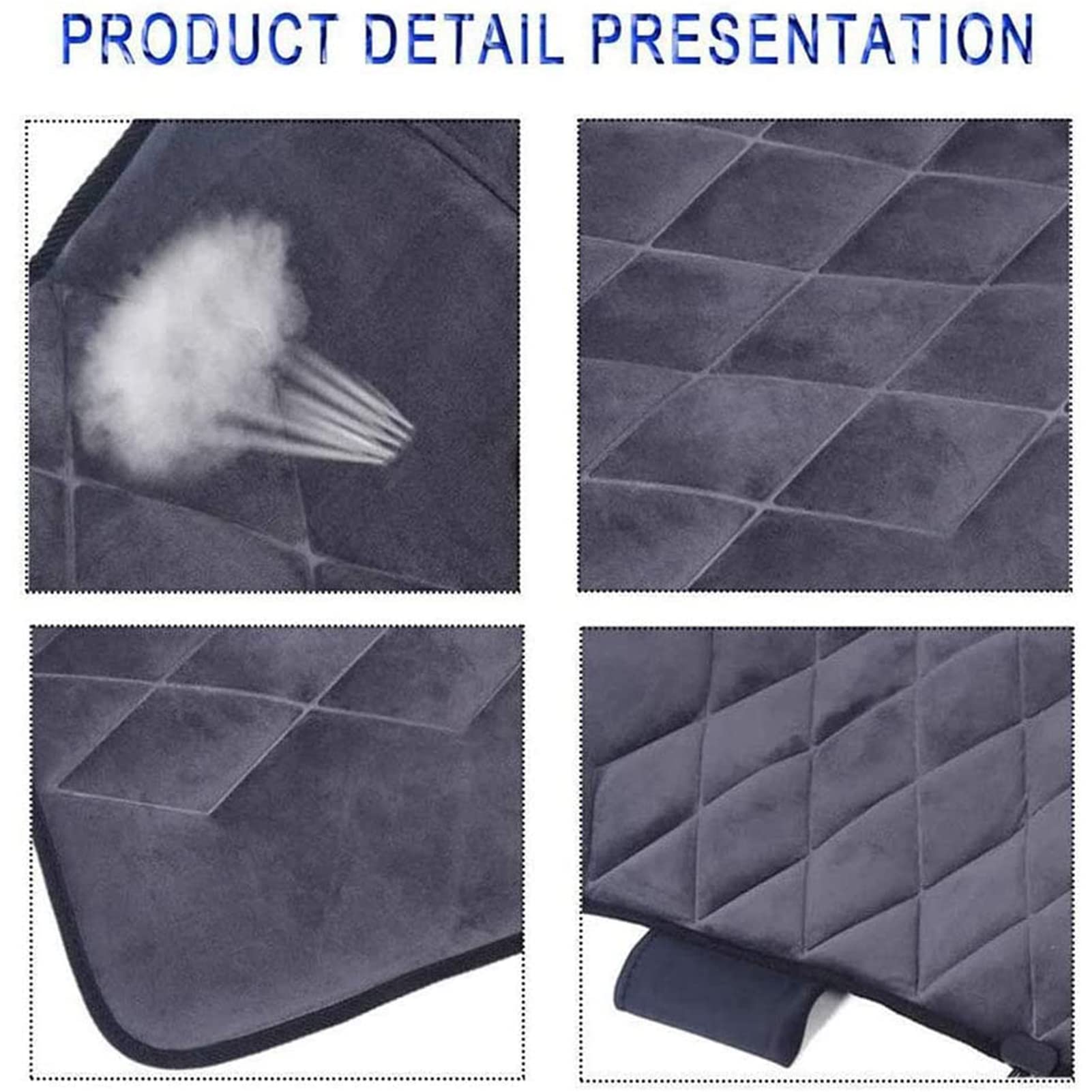 Esterilla de masaje de cuerpo completo con calor, 20 cabezales de masaje para amasar el cuello, cojín de silla con calefacción para masaje de cuerpo completo, cojín para aliviar el dolor de espal