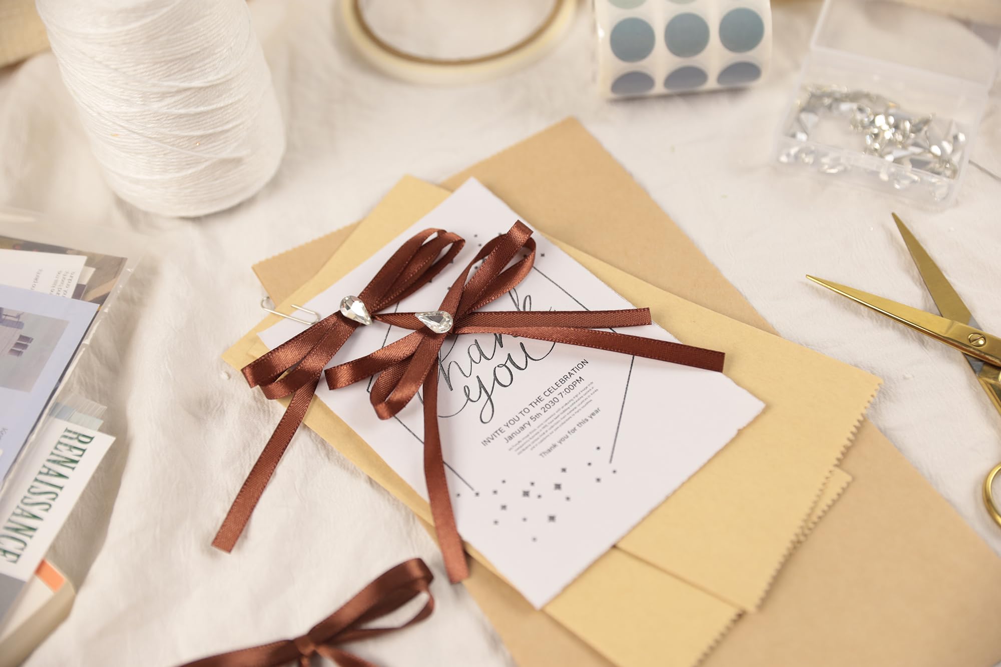 Cinta de satén marrón café de 1/4 pulgadas x 25 yardas, cinta de poliéster de una sola cara, perfecta para envolver regalos, ramo de flores, decoración de boda, manualidades, fabricación de lazos,