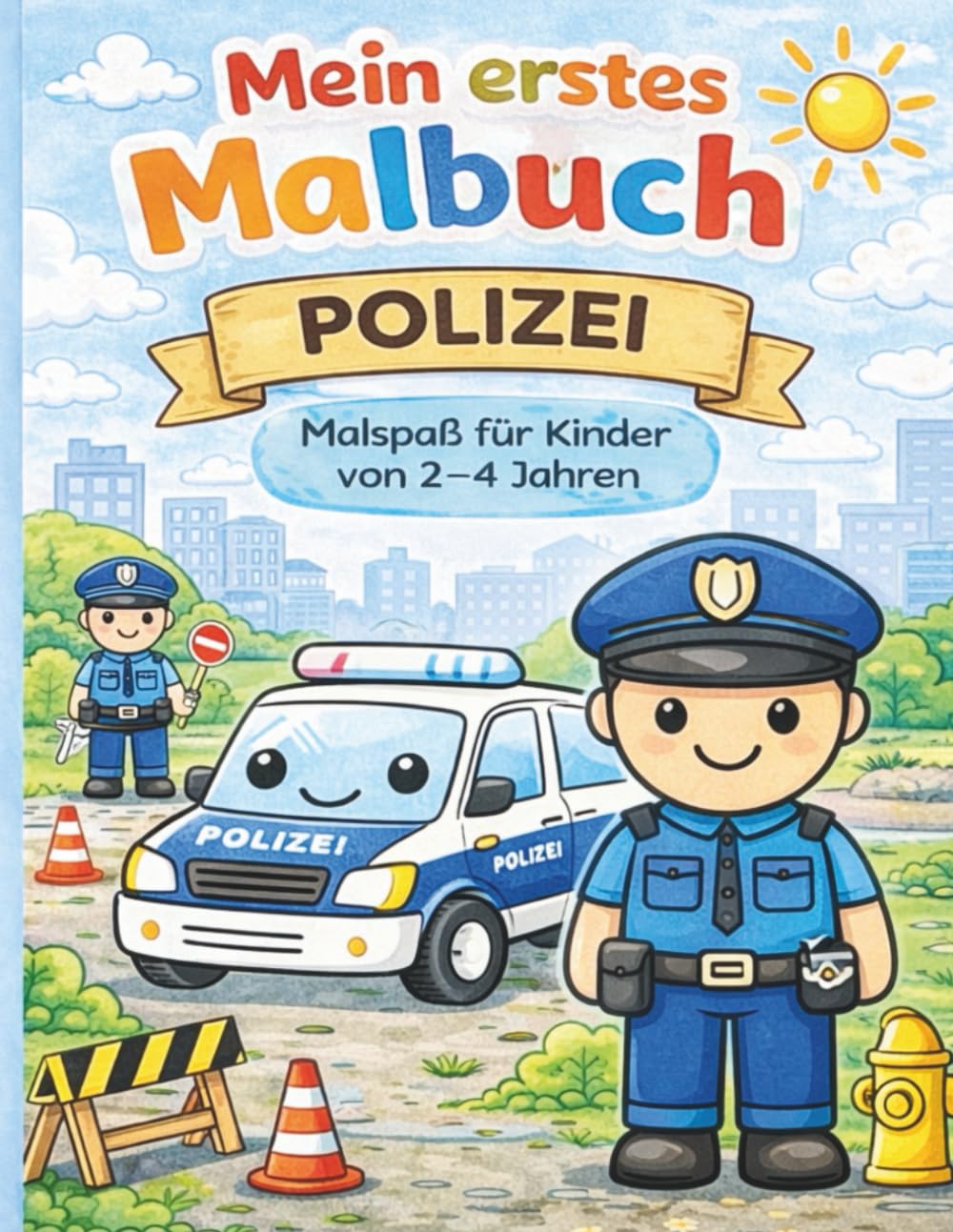 Mein erstes Malbuch - Polizei: Malspaß für Kinder von 2-4 Jahren (Meine allerersten Malbücher)