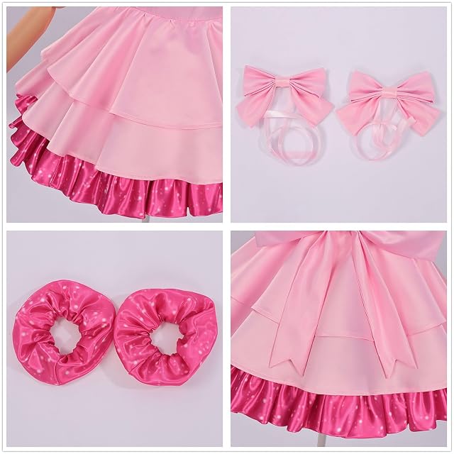 Foto 6 de 7 de YOGLY Mizi Disfraz Mujer Cosplay Zombie Stage‌ Mizi Anime Escenario Uniforme Rosa Vestido Set para Carnaval…