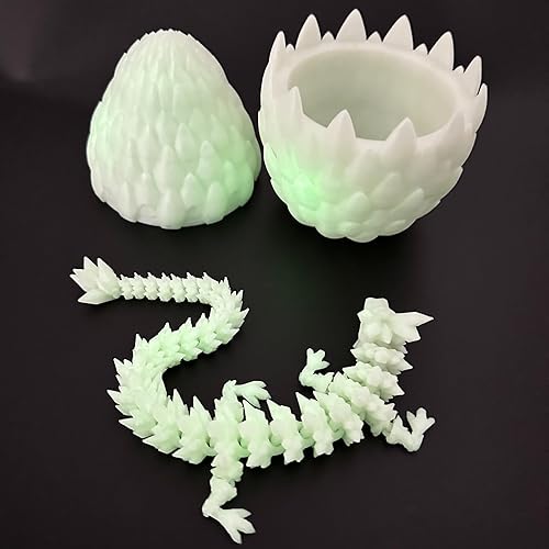 Miniatura 10 de Huevo de dragón 3D – Huevo de Pascua con dragón flexible en el interior, gran regalo impreso en 3D, decoración de figuras, juguete de escritorio