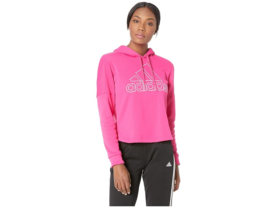 

adidas Team Issue Pullover Hoodie (Real Magenta) Women's Clothing