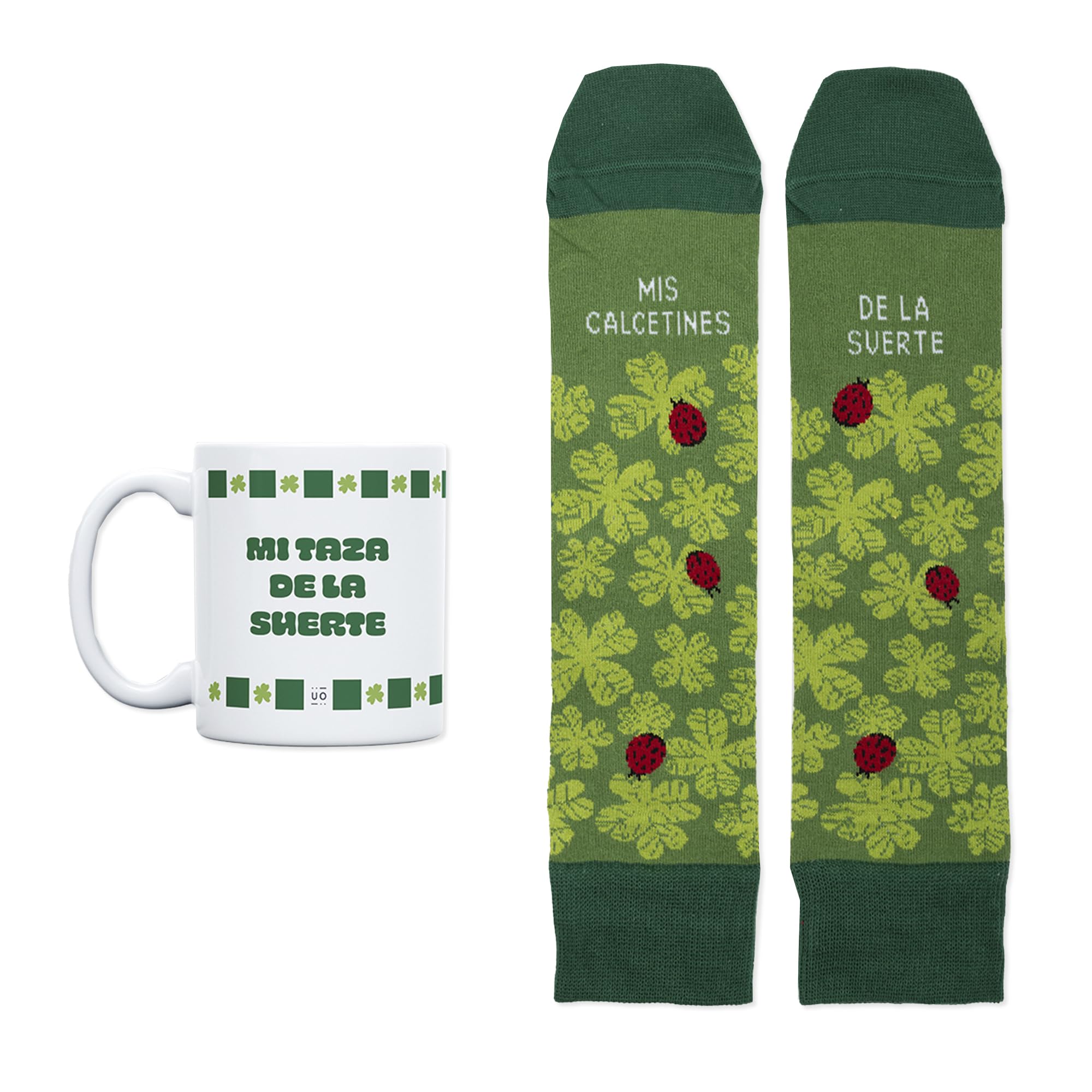 UO My Lucky Socks Mug Set, Coffee Mug and Funny Socks, Original Gifts for Men, One Size for Men, Gift End of Year Teachers