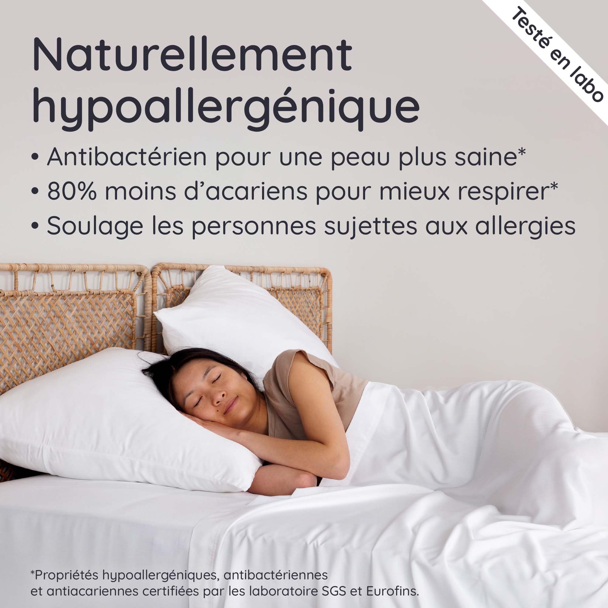 Bambaw Drap Plat en Bambou 240x290 cm, Drap Rafraîchissant pour l'Été, Doux et Anti Transpirant, Linge de Lit en Bambou Respirant et Antiacarien, pour 2 Personnes (Blanc)