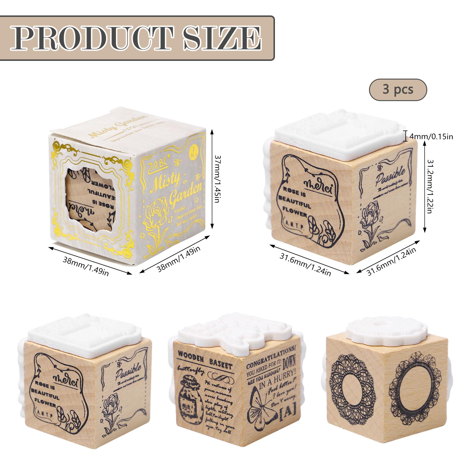 Pilikoll 16 Pièce Bois Papillons Tampons pour Enfants Artisanat Papillons Timbres en Caoutchouc Tampons en Bois Papillons Set Papillon Tampons pour