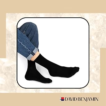David Benjamin 4'lü Premium Kutulu Uzun Çorap Soket Çorap – Klasik, Takım Elbise ve İş Giyim İçin Erkek Çorap Pamuklu, Dikişsiz, Sıkmayan, Koku Önleyici, Nefes Alabilen, Esnek, Gündelik Çorap