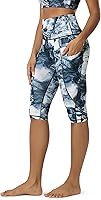Vista 123 de ODODOS - Leggings capri de cintura alta para mujer con bolsillos, control de abdomen, no se transparentan, para entrenamiento atlético, running