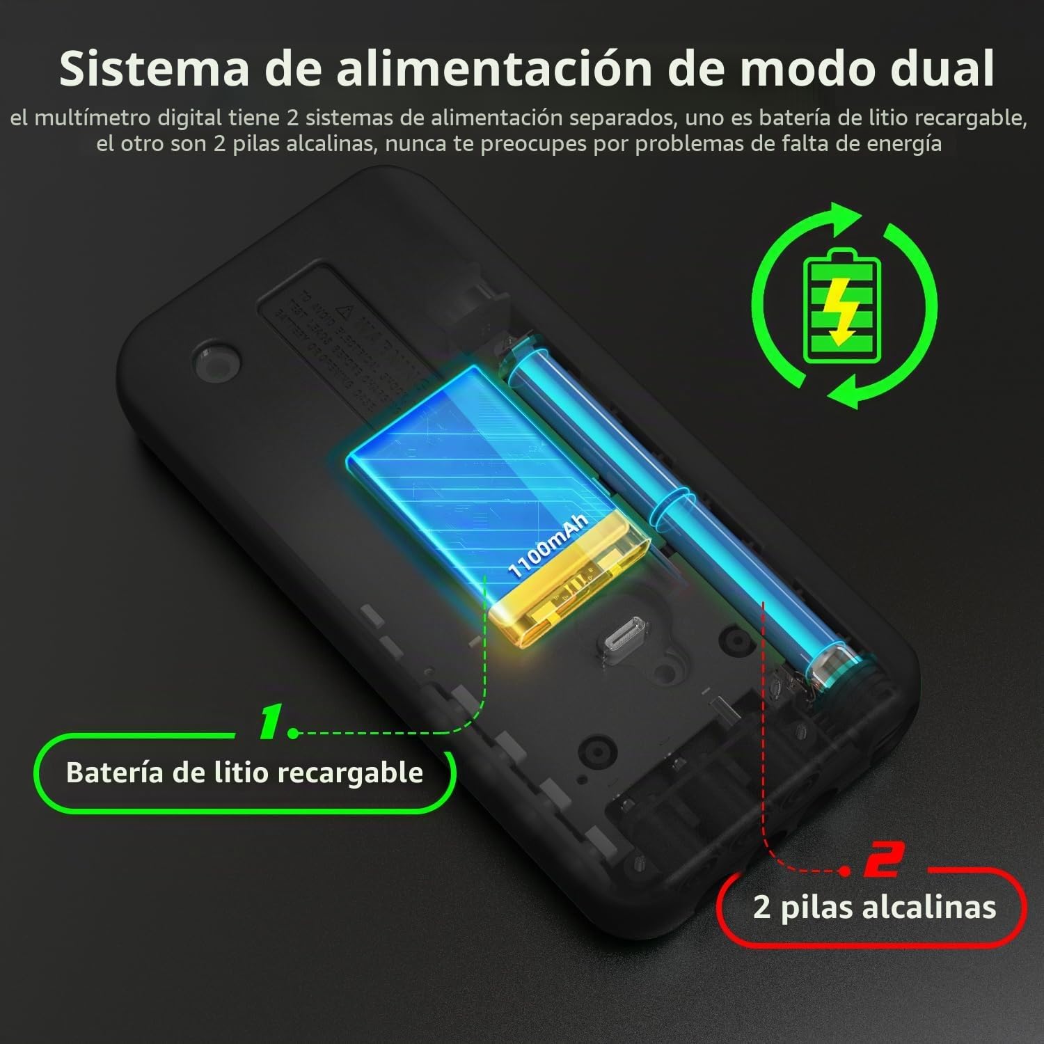 Kit Multímetro Digital y Bolígrafo Detector de Voltaje BSIDE S30X+X1 Multímetro Inteligente y Buscapolos Sin Contacto con Pinza Cocodrilo para Electricista Electrónica LED Automoción