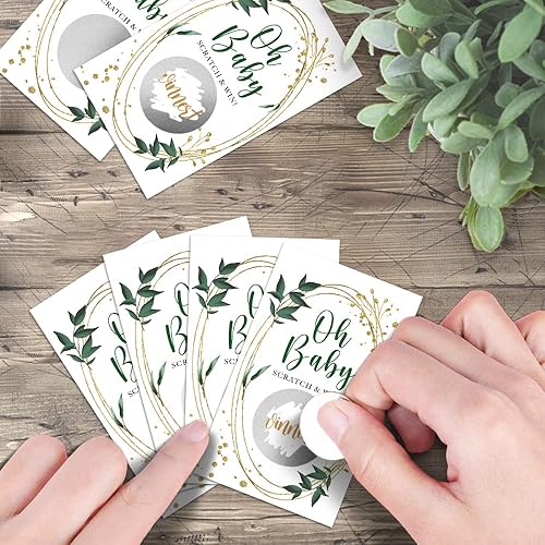 Miniatura 5 de Haizct Paquete de 50 tarjetas para raspar con certificado de plantas de acuarela en blanco para pequeñas empresas, spa, belleza, maquillaje,