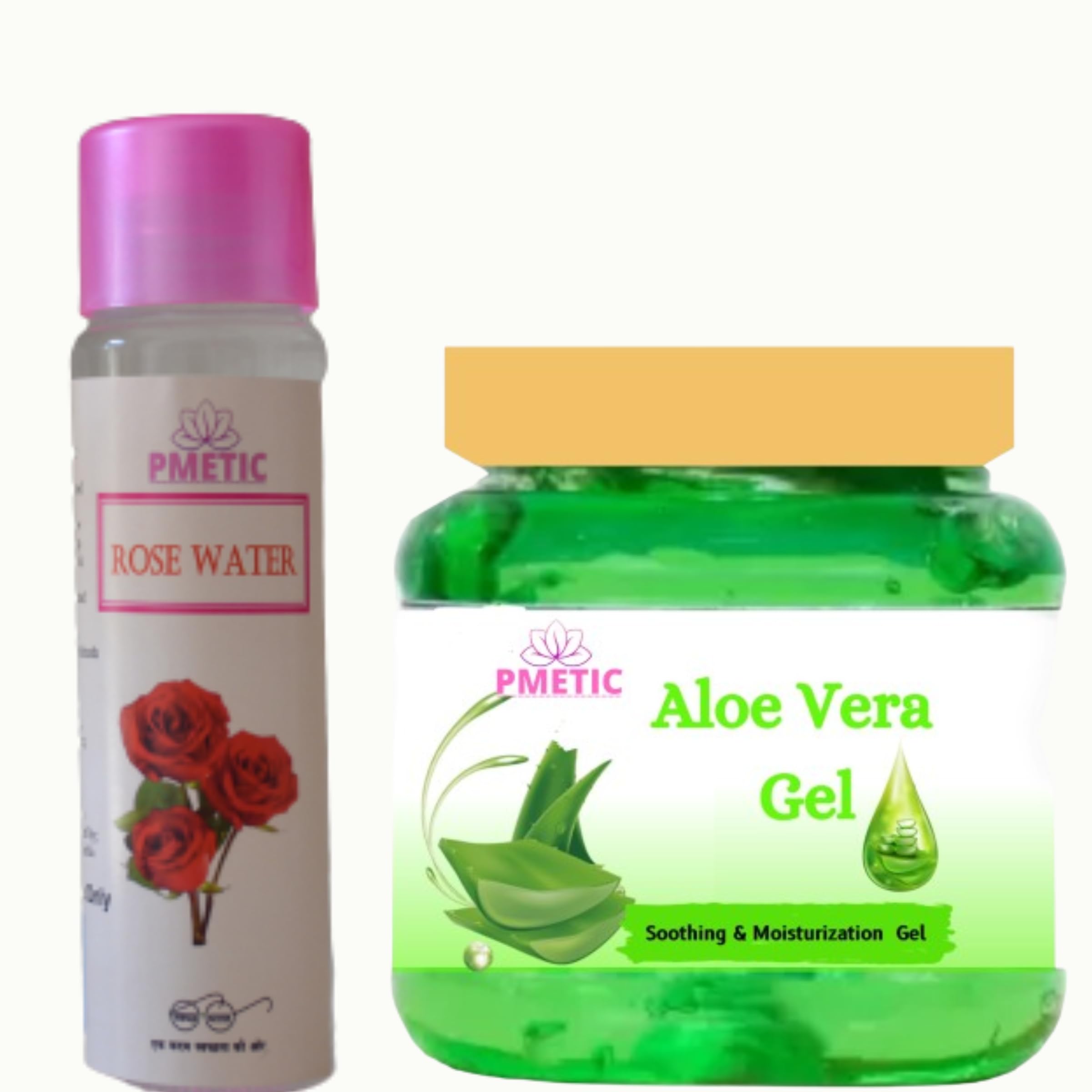 Aloe Vera Gel and Rose Water Combo, Soothing & Moisturizing Skincare Set-image-38