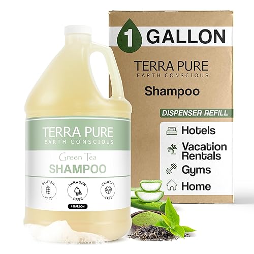Champú Terra Pure Hotel  1 galón  Para alquileres de hostelería y vacaciones para recargar dispensadores  (galón)