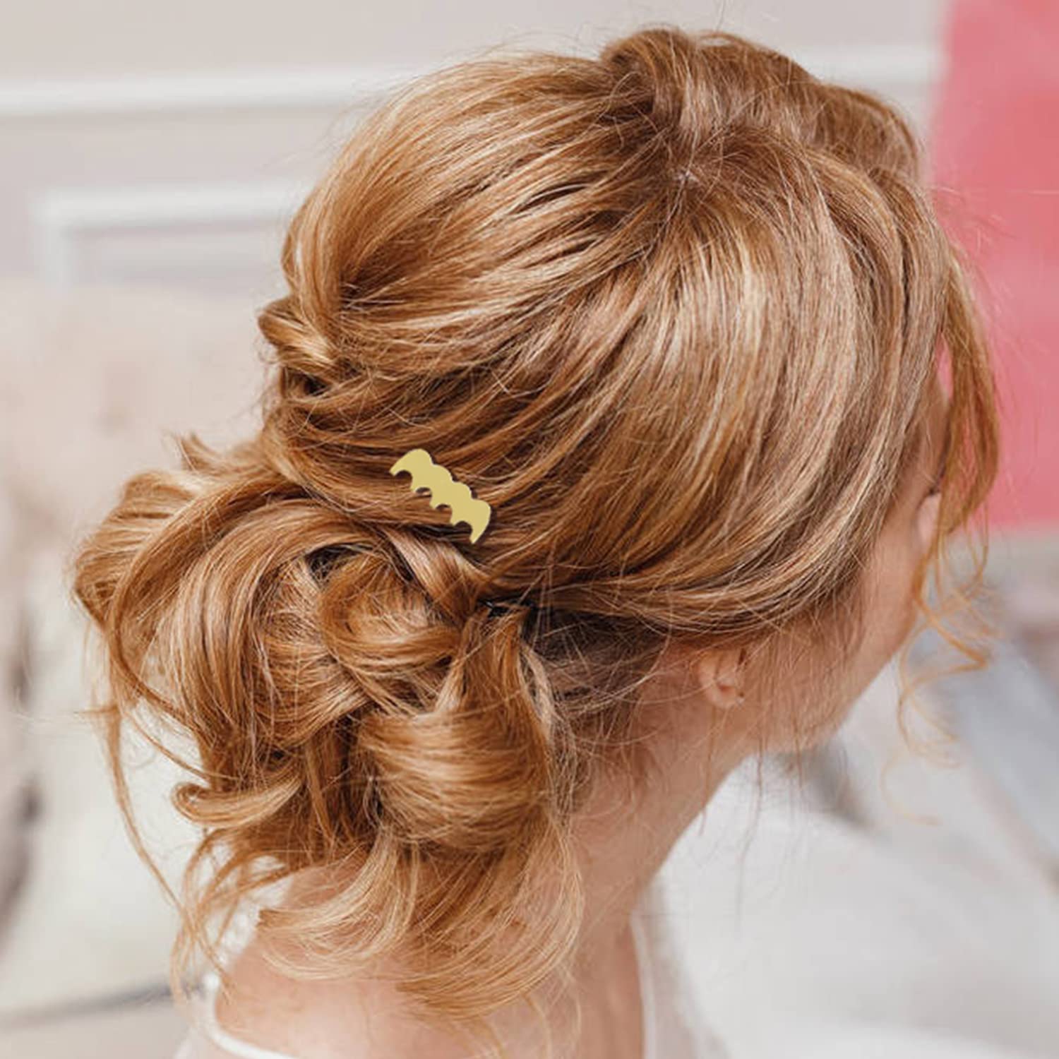 5 Stück Metall-Haarkämme Zum Stecken – 20 Zähne, Silber/schwarz, Für Hochzeit & Alltag