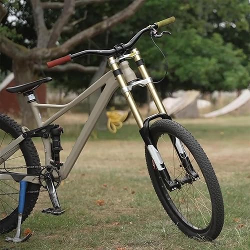 Miniatura 7 de BUCKLOS 26 27.5 29 MTB - Horquilla de suspensión de bicicleta de 7.087in de viaje, horquillas de aleación de magnesio para bicicleta de descenso de